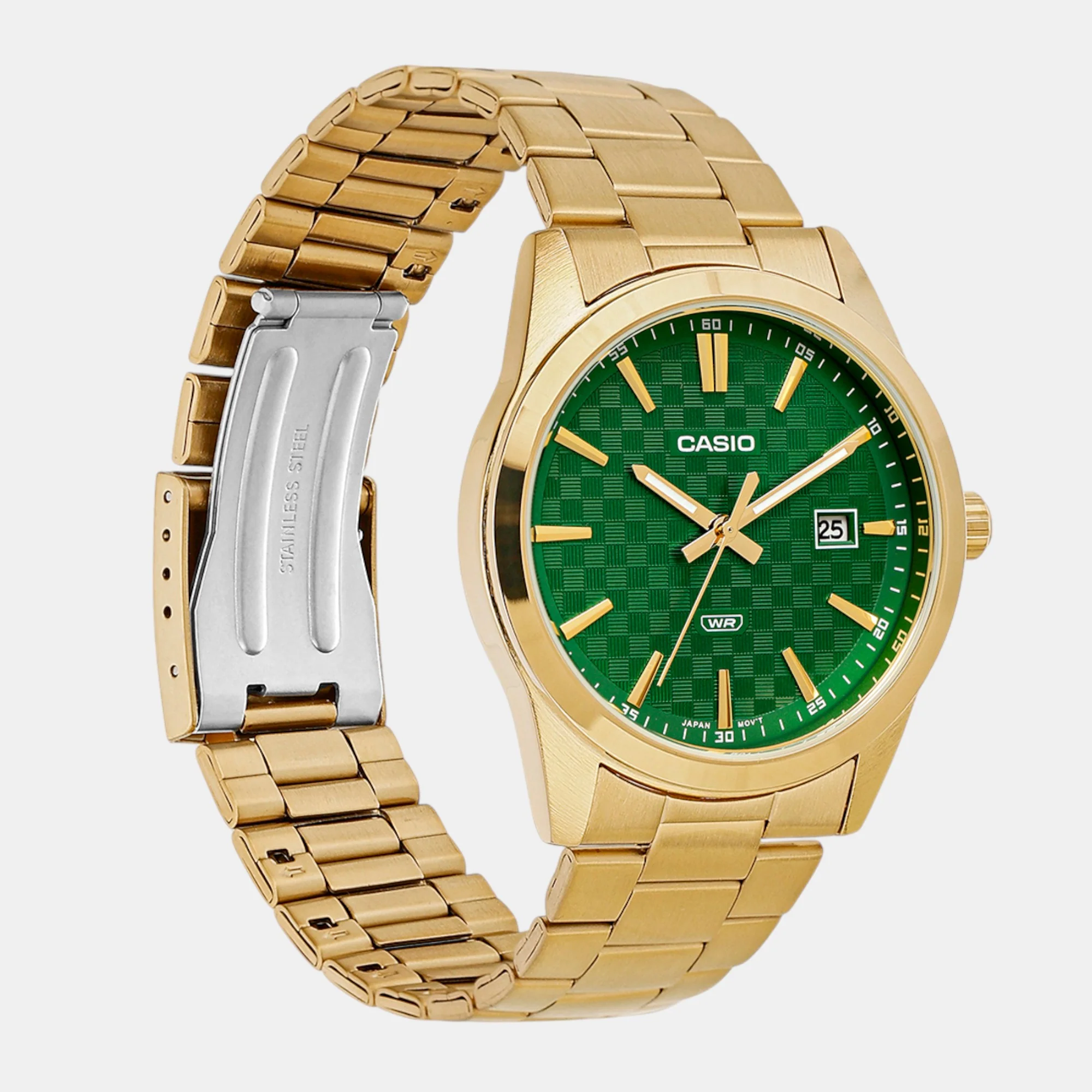 Enticer Men Quartz Green Dial Analog Stainless Steel Watch A2246 - Image 4