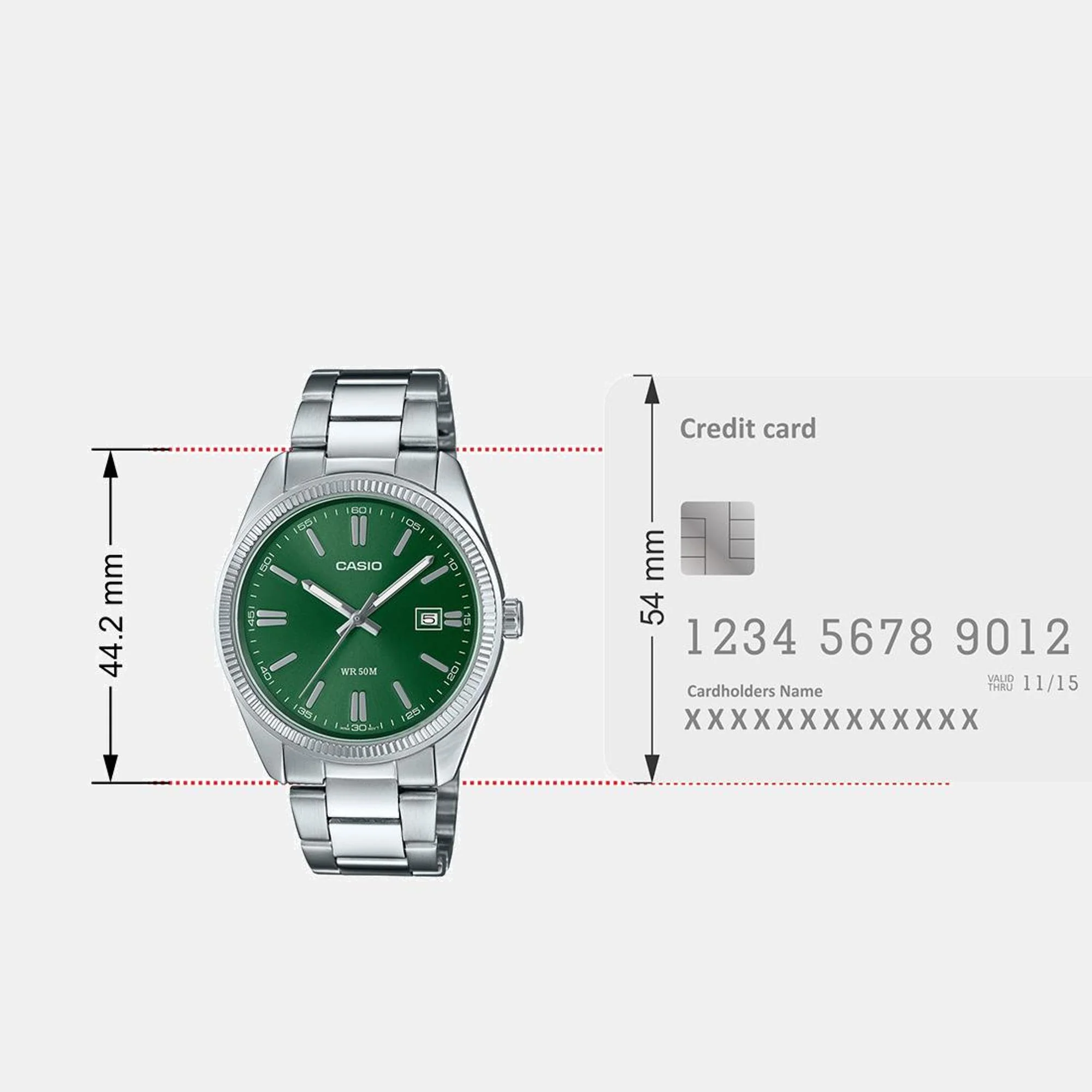 Enticer Men Quartz Green Dial Analog Stainless Steel Watch A2262 - Image 8