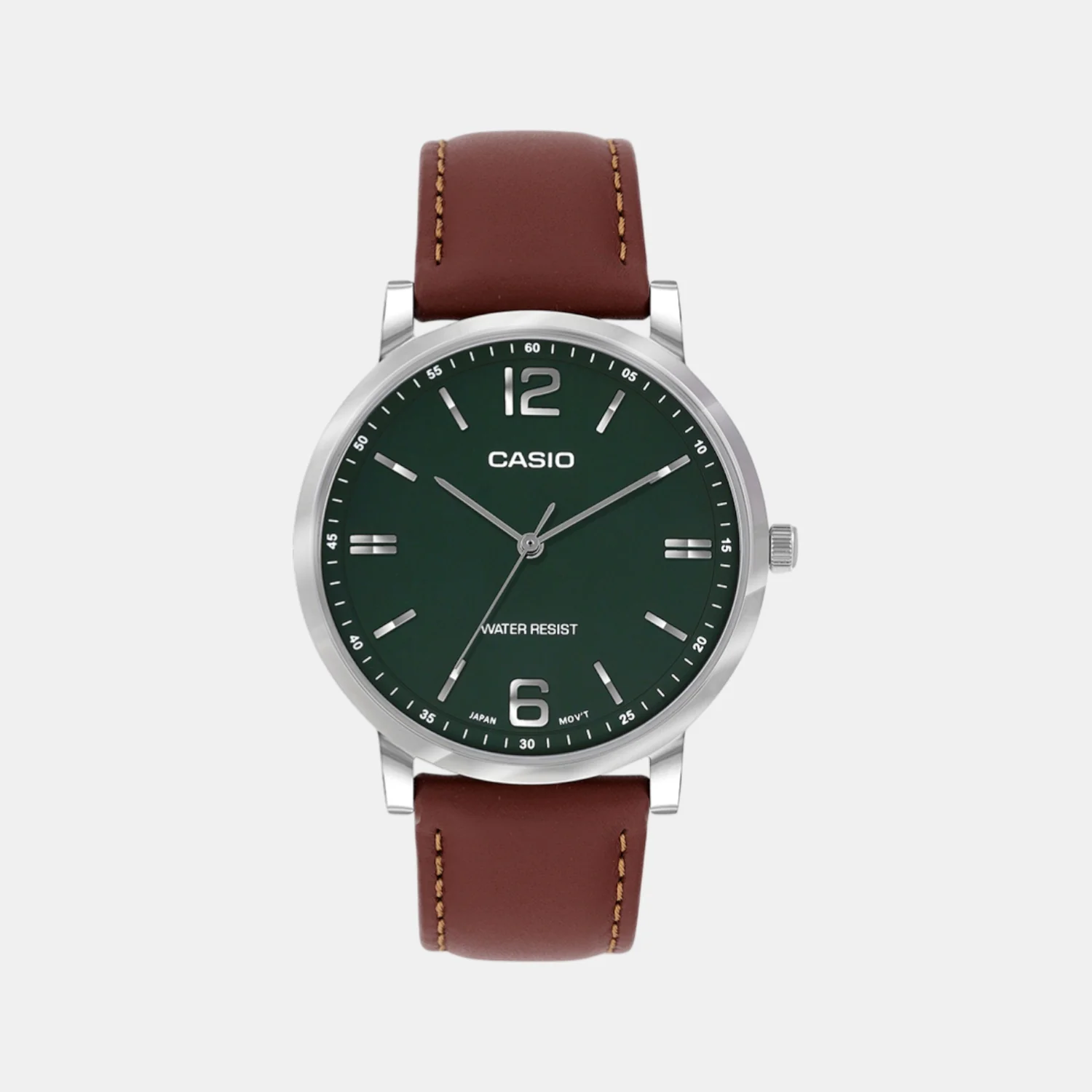Enticer Men Quartz Green Dial Analog Leather Watch A2438