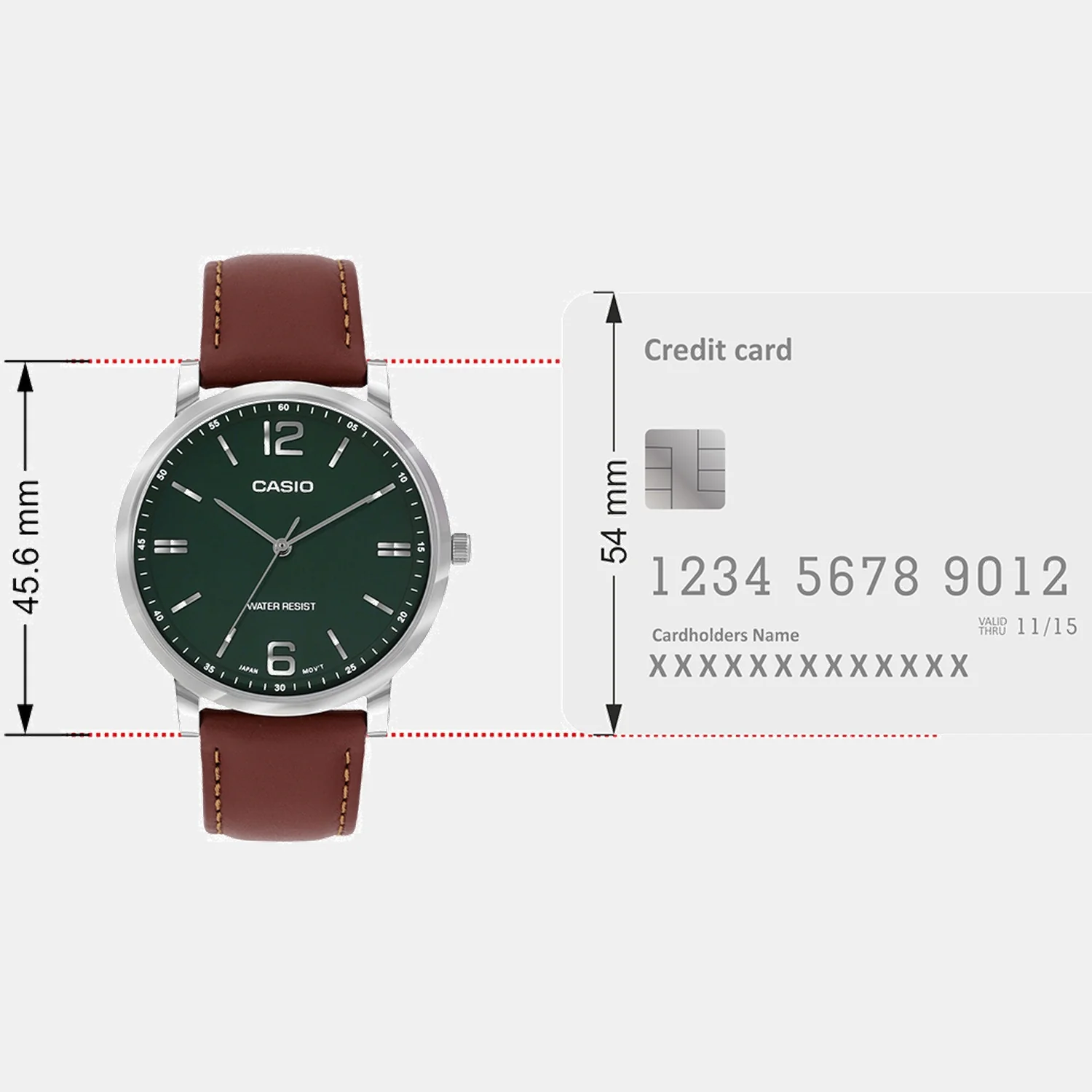 Enticer Men Quartz Green Dial Analog Leather Watch A2438 - Image 9
