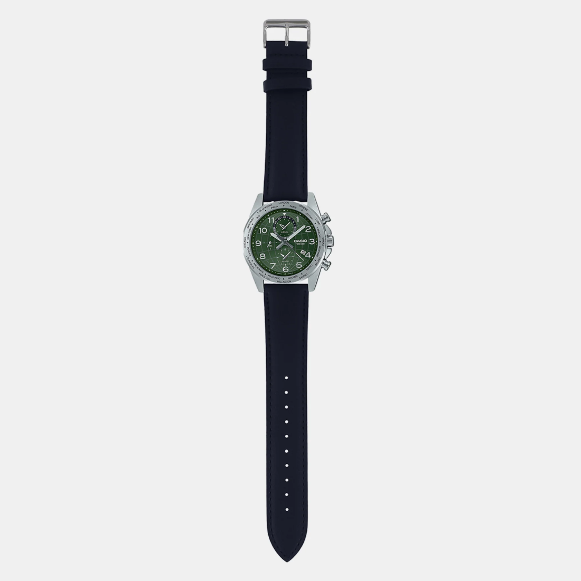 Enticer Men Quartz Green Dial Chronograph Leather Watch A2151 - Image 5