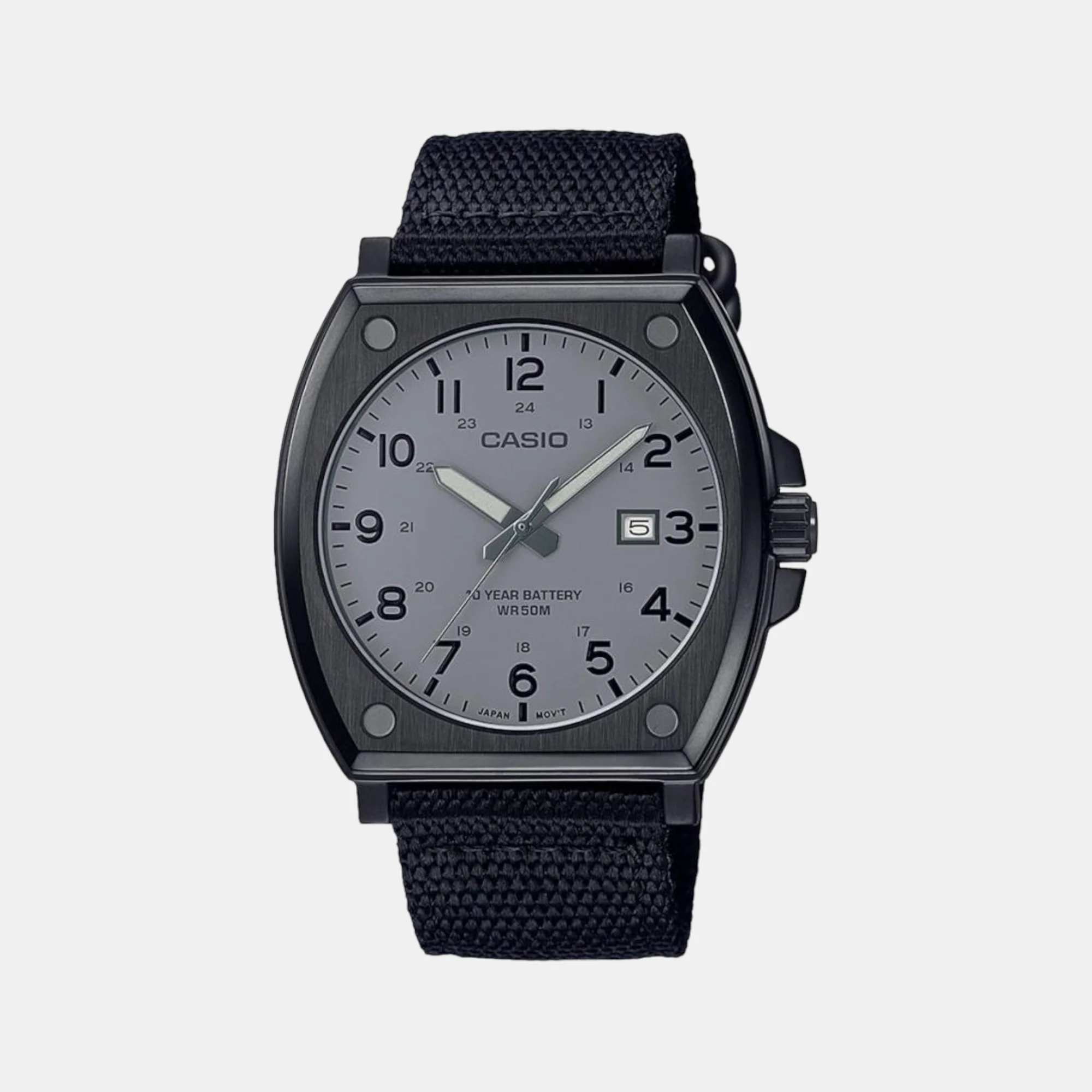 Enticer Men Quartz Grey Dial Analog Fabric Watch A2123