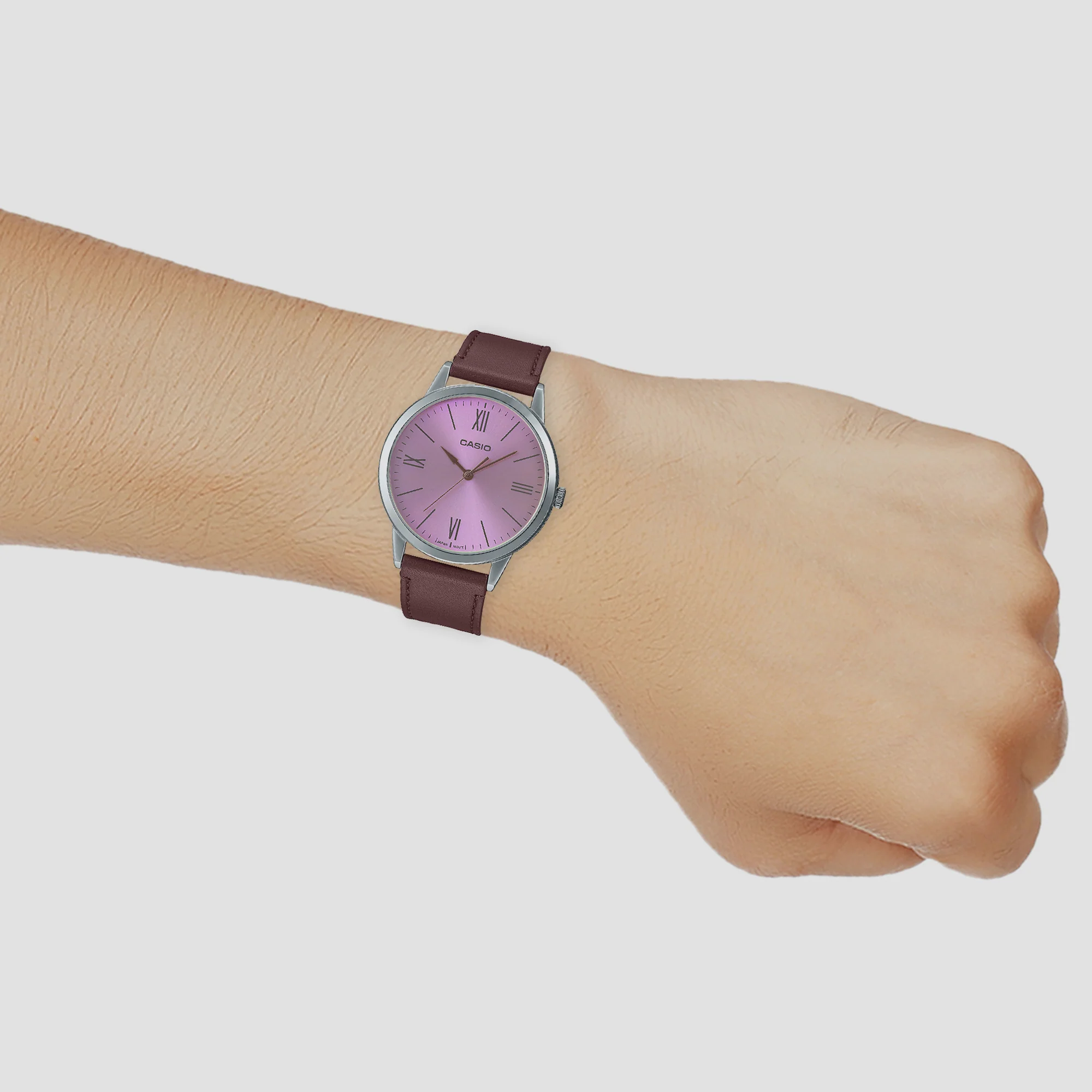 Enticer Men Quartz Purple Dial Analog Leather Watch A2012 - Image 6
