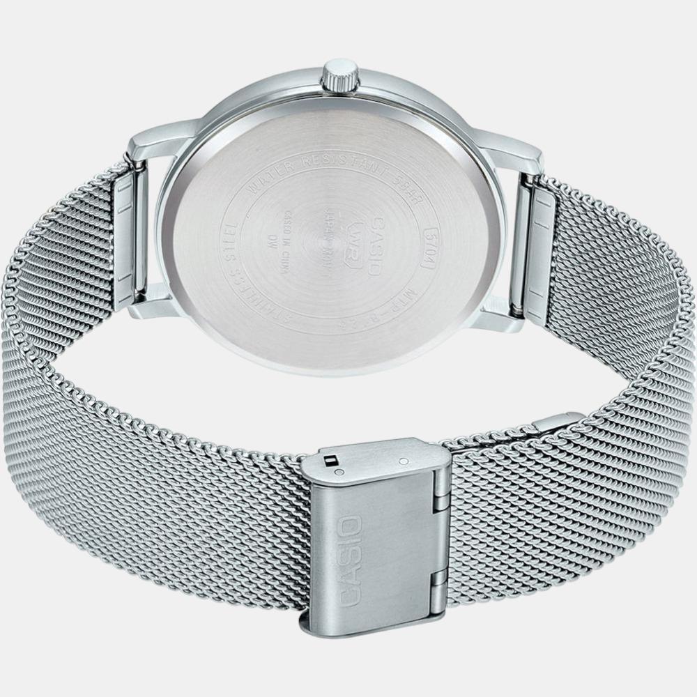 Enticer Men Quartz Silver Dial Analog Mesh Watch A2059 - Image 4