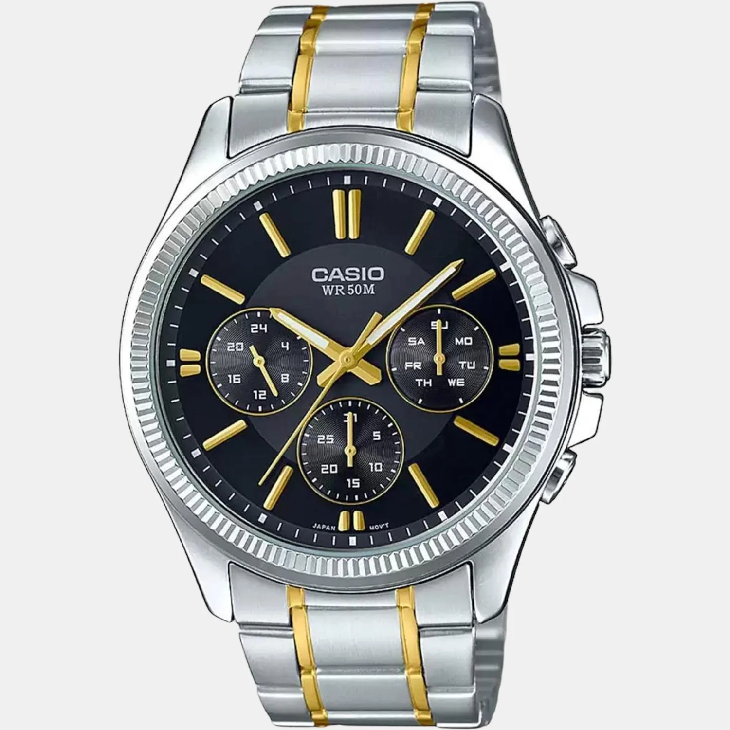 Enticer Men Quartz Silver Dial Chronograph Stainless Steel Watch A1656 - Image 2