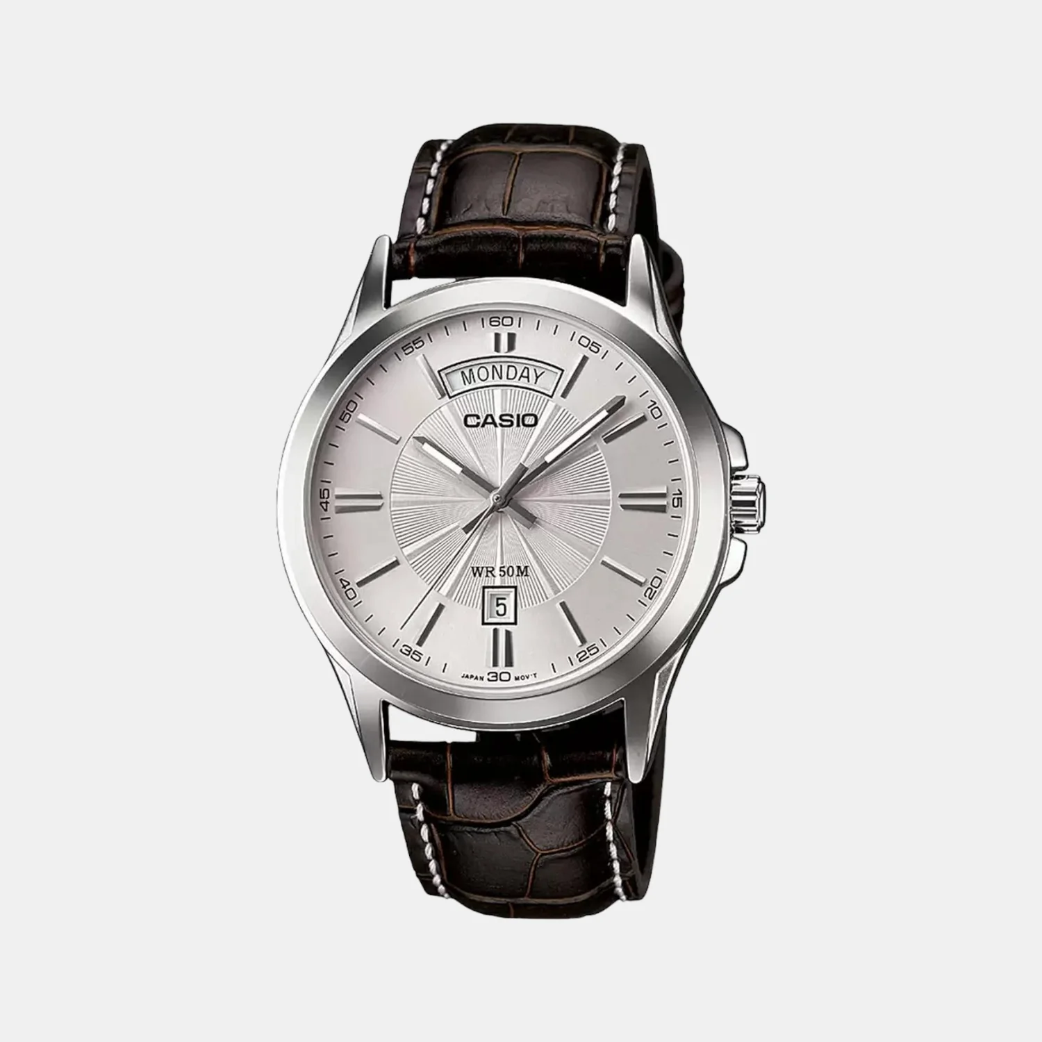 Enticer Men Quartz White Dial Analog Leather Watch A845