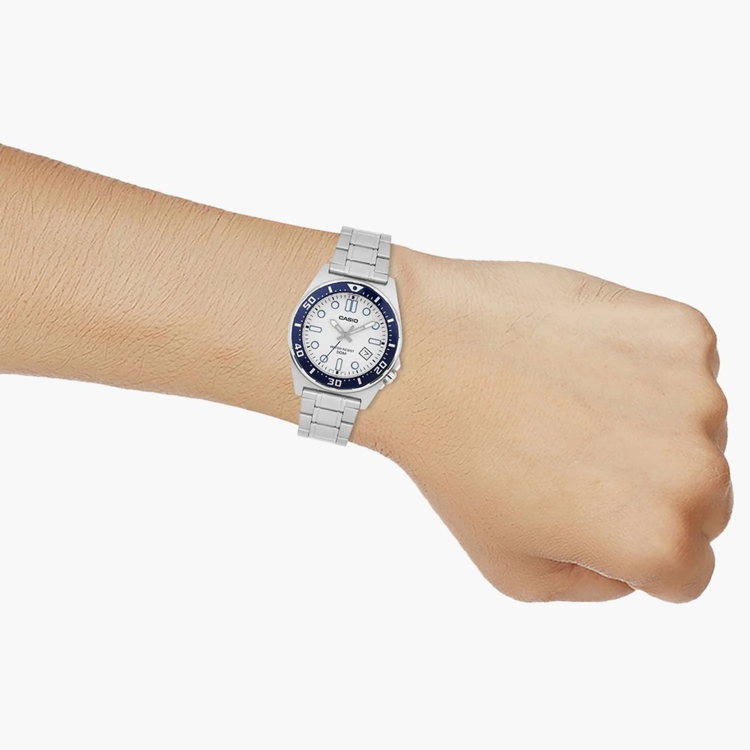 Enticer Men Quartz White Dial Analog Stainless Steel Watch A2379 - Image 5