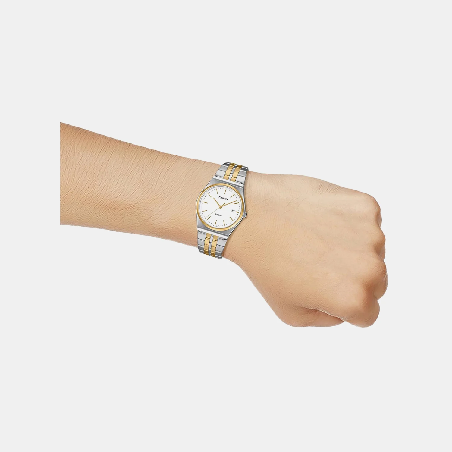 Enticer Men Quartz White Dial Analog Stainless Steel Watch MTP-B145SG-7AVDF A2522 - Image 6