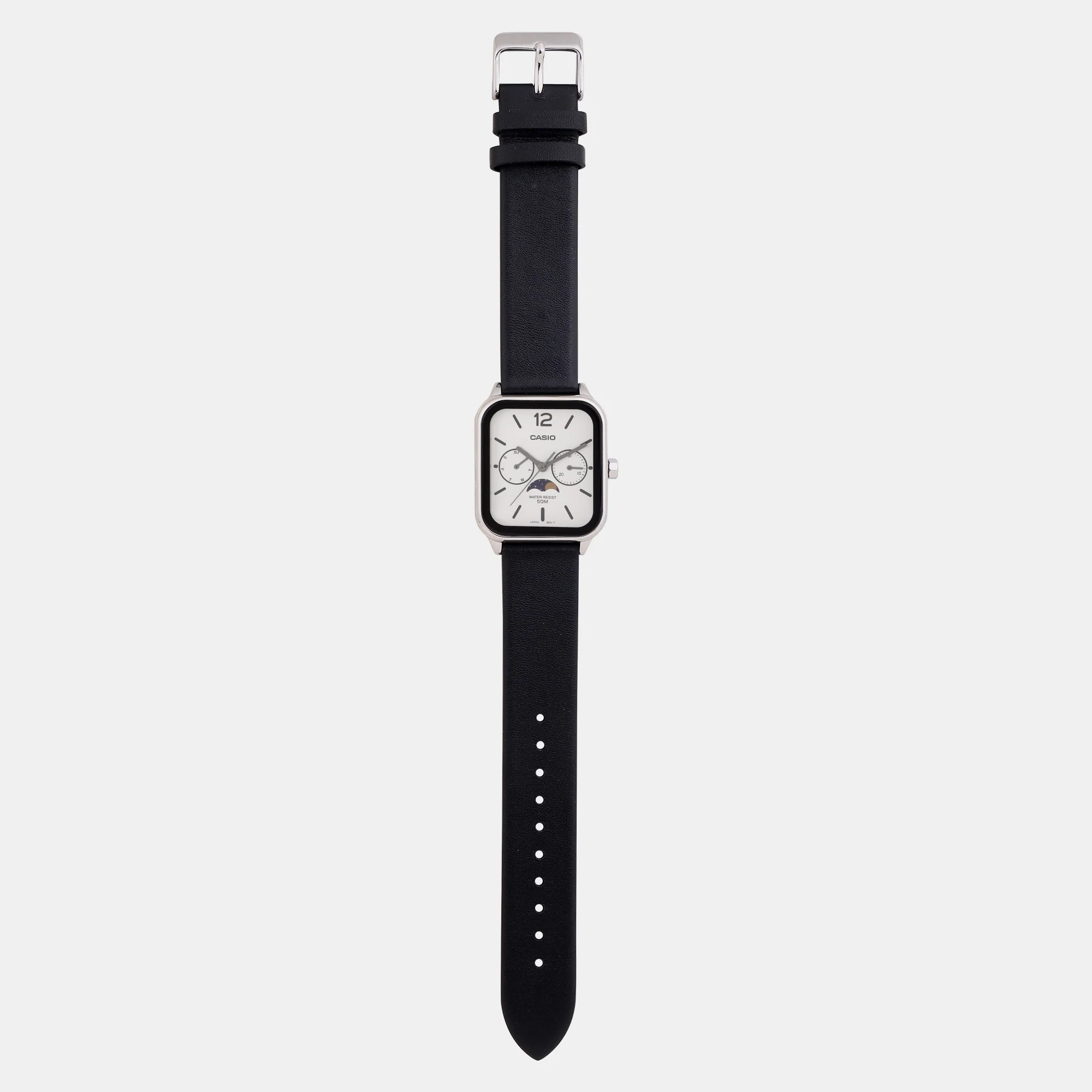 Enticer Men Quartz White Dial Chronograph Leather Watch A2186 - Image 8