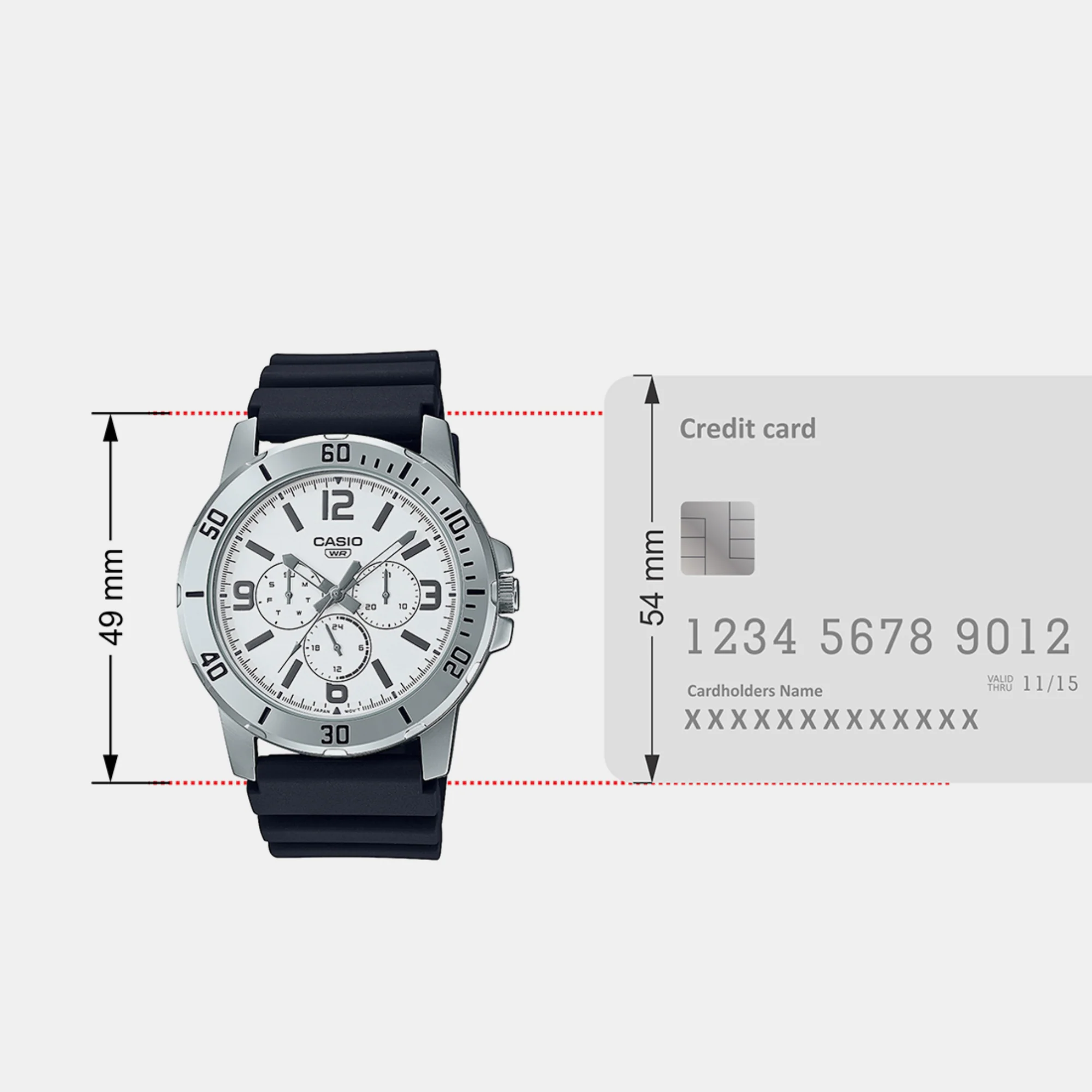 Enticer Men Quartz White Dial Chronograph Resin Watch A2146 - Image 7