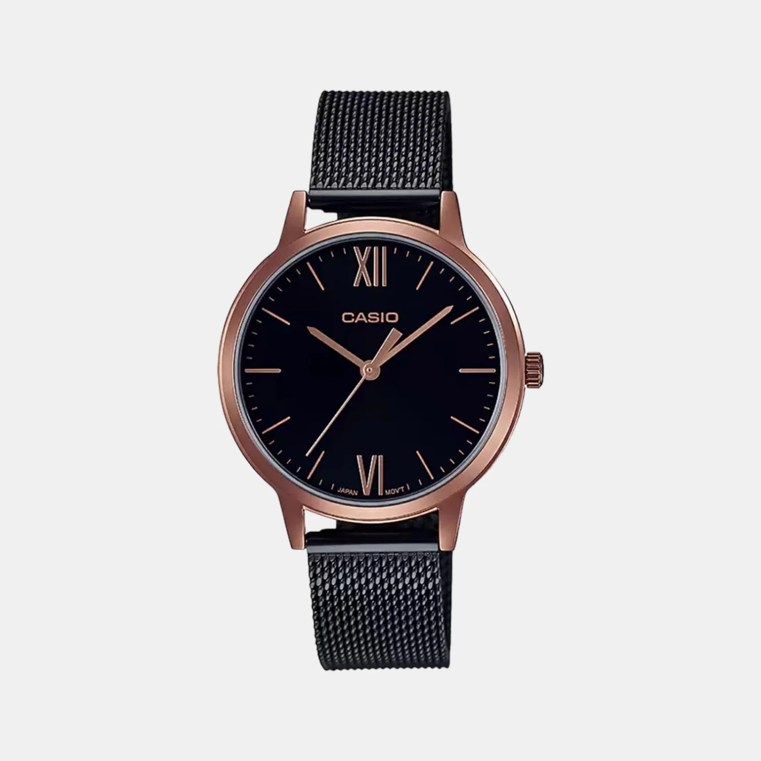 Enticer Women Quartz Black Dial Analog Mesh Watch A1791