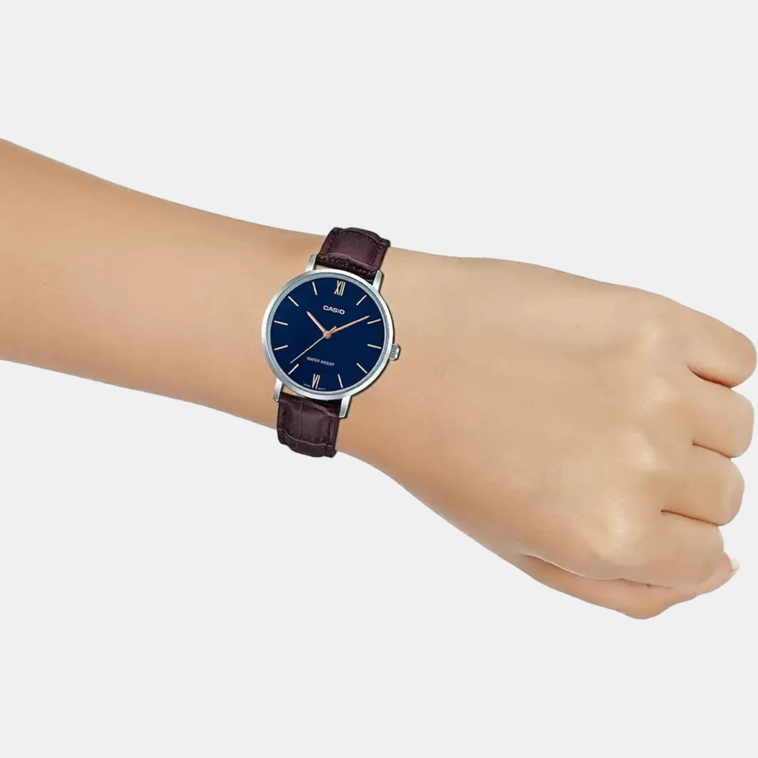 Enticer Women Quartz Blue Dial Analog Leather Watch A1629 - Image 7