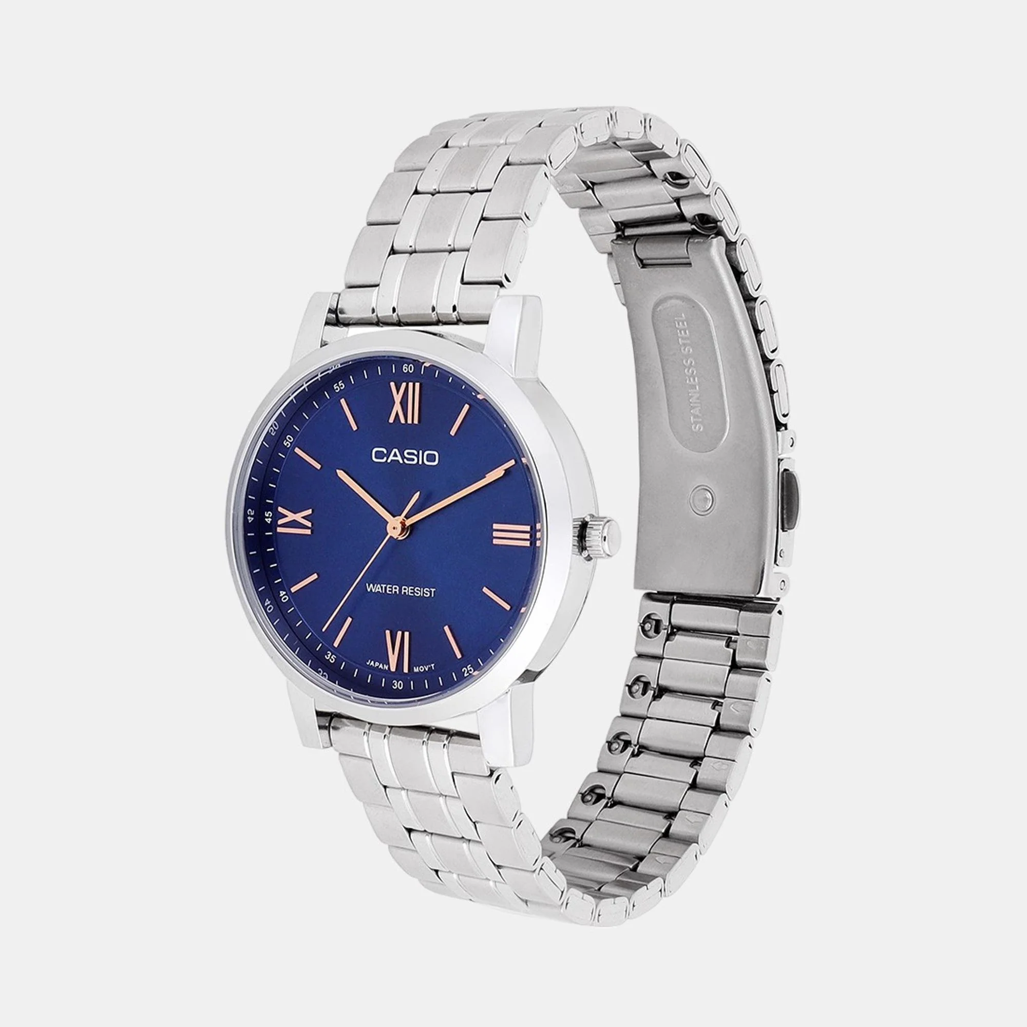Enticer Women Quartz Blue Dial Analog Stainless Steel Watch A2155 - Image 2