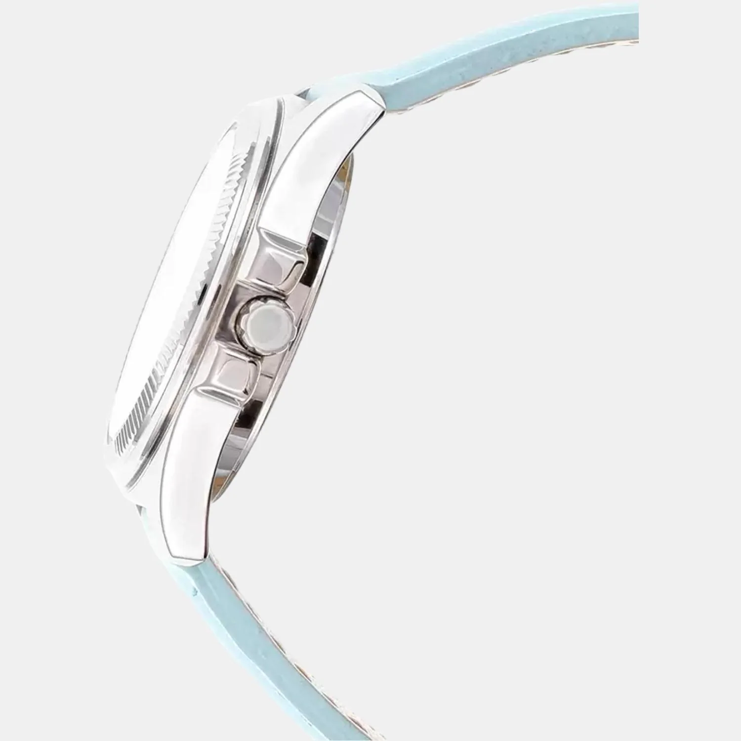 Enticer Women Quartz Blue Dial Chronograph Leather Watch A1579 - Image 3