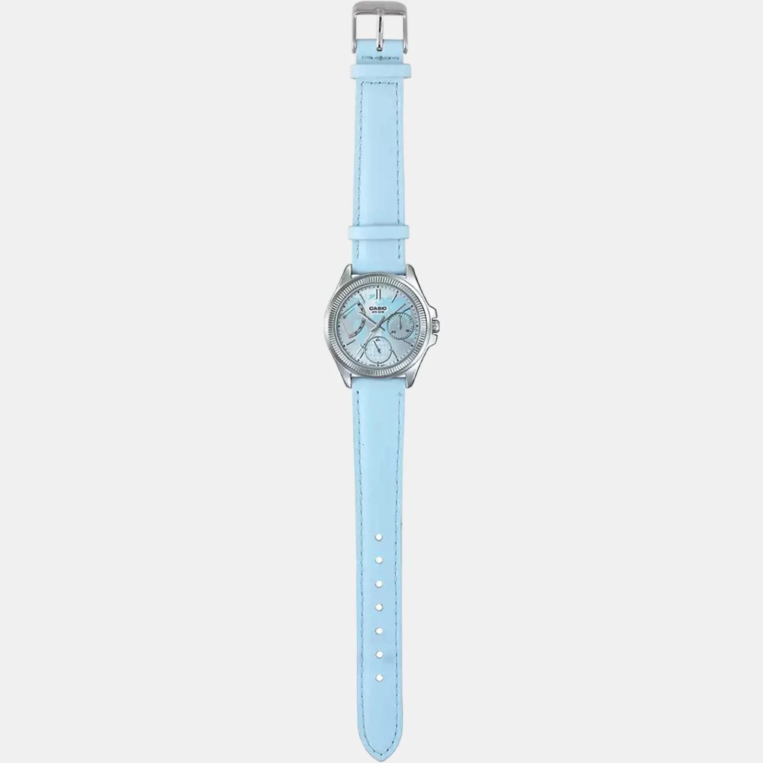 Enticer Women Quartz Blue Dial Chronograph Leather Watch A1579 - Image 6