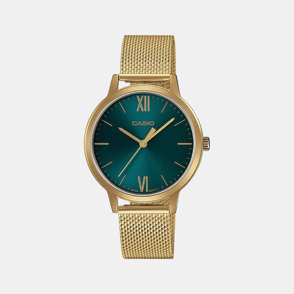 Enticer Women Quartz Green Dial Analog Stainless Steel Watch A1788