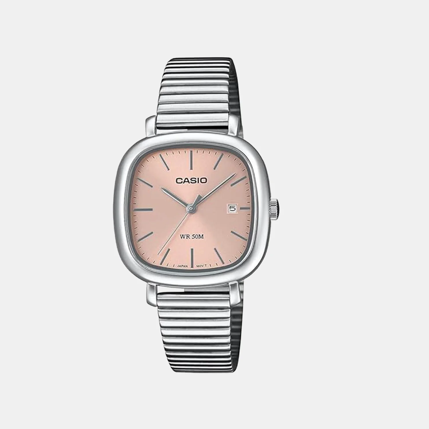 Enticer Women Quartz Peach Dial Analog Stainless Steel Watch LTP-B166D-4AVDF A2463