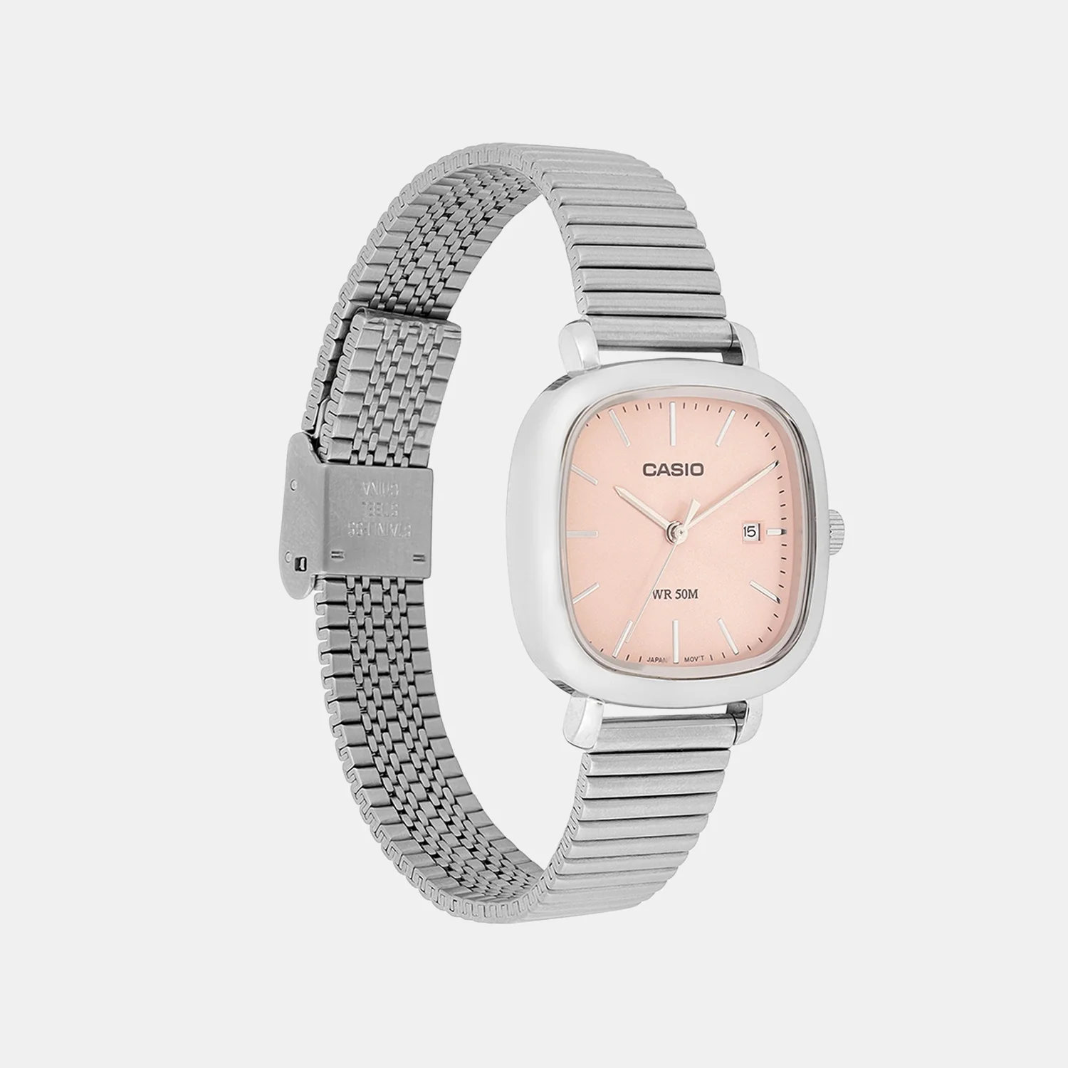 Enticer Women Quartz Peach Dial Analog Stainless Steel Watch LTP-B166D-4AVDF A2463 - Image 3
