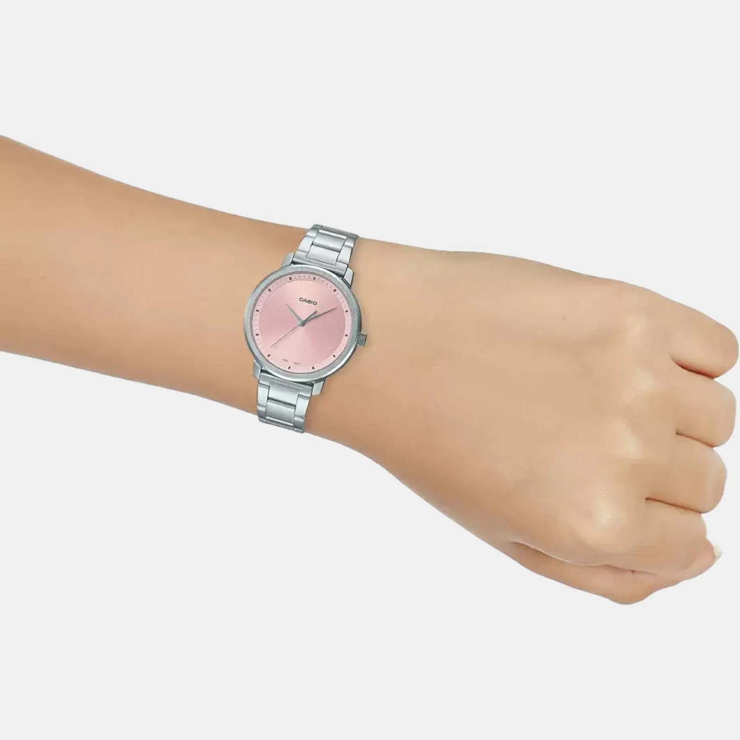 Enticer Women Quartz Pink Dial Analog Stainless Steel Watch A1937 - Image 5
