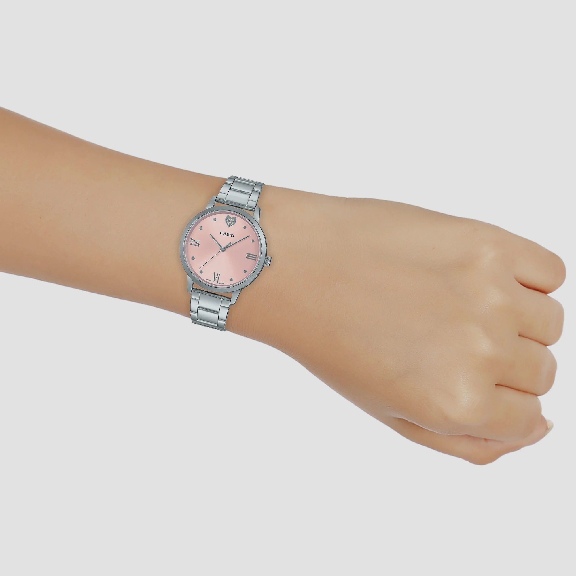 Enticer Women Quartz Pink Dial Analog Stainless Steel Watch A1991 - Image 5