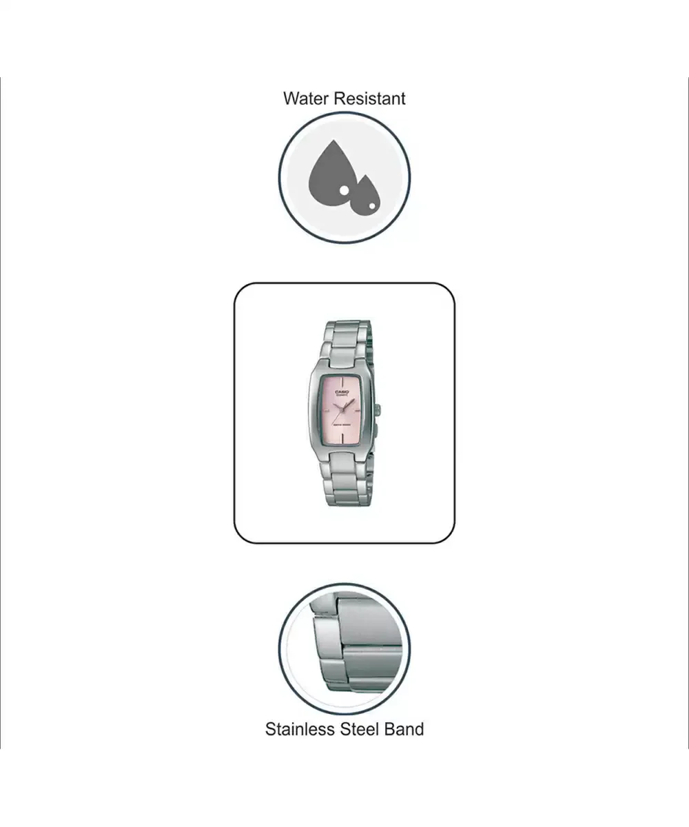 Enticer Women Quartz Pink Dial Analog Stainless Steel Watch SH20 - Image 2