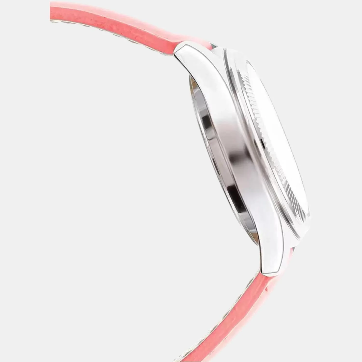 Enticer Women Quartz Pink Dial Chronograph Leather Watch A1580 - Image 3