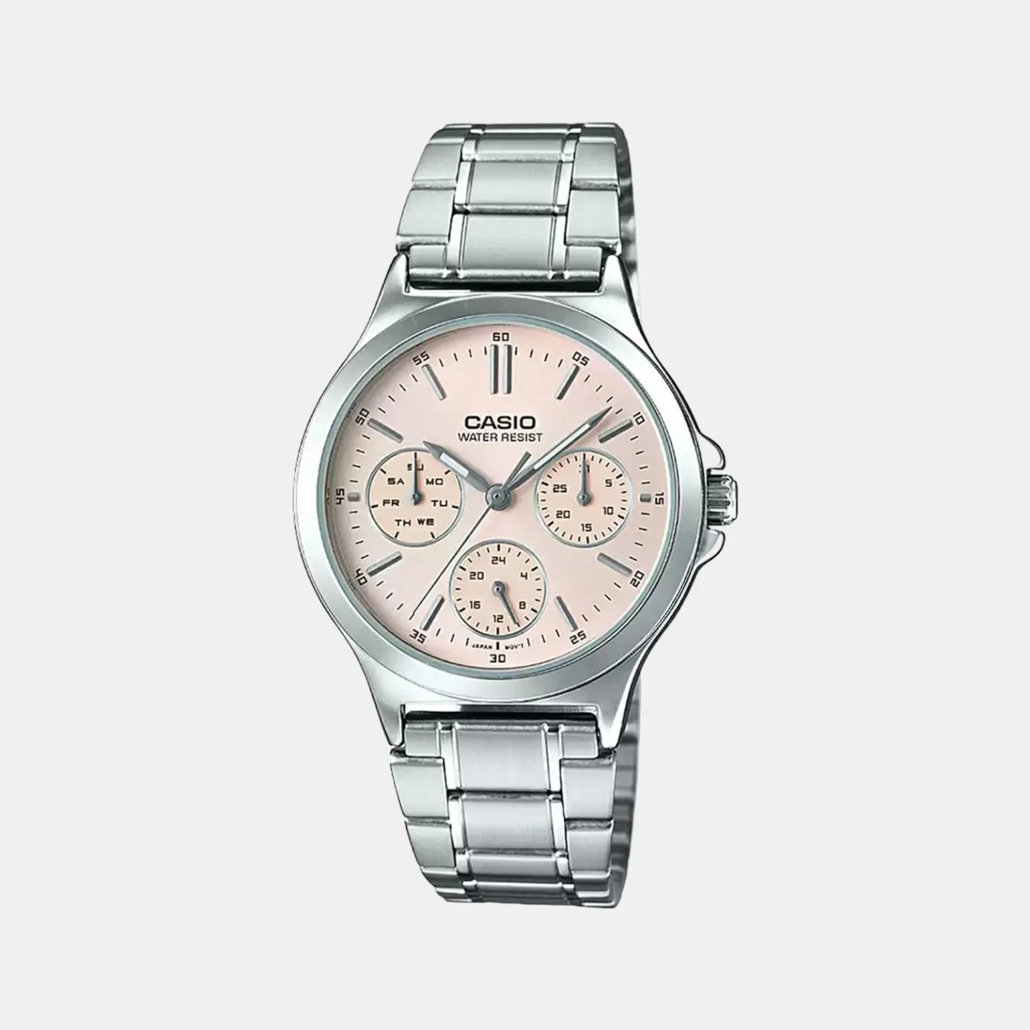 Enticer Women Quartz Rose Gold Dial Chronograph Stainless Steel Watch A1148