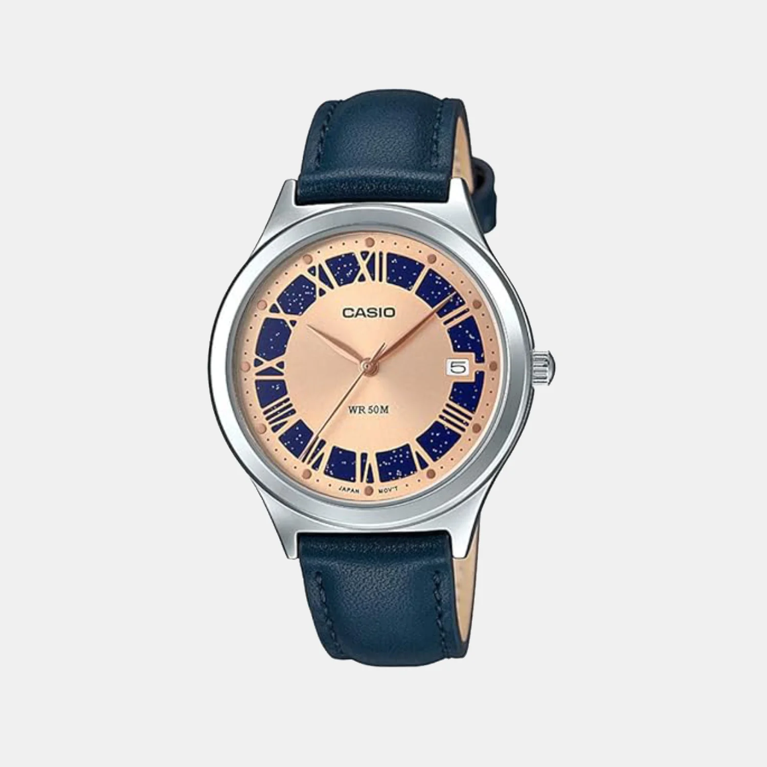 Enticer Women Quartz Rose Gold Dial Analog Leather Watch A1591