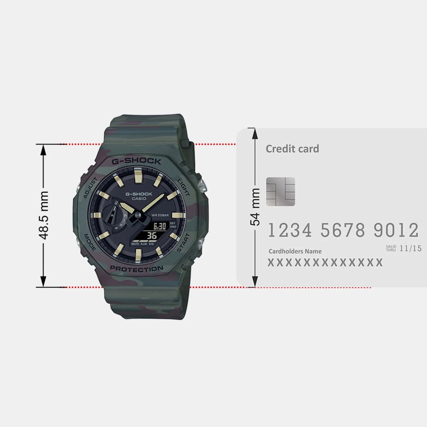 G-Shock Men Quartz Black Dial Analog-Digital Resin Watch G1312 - Image 9