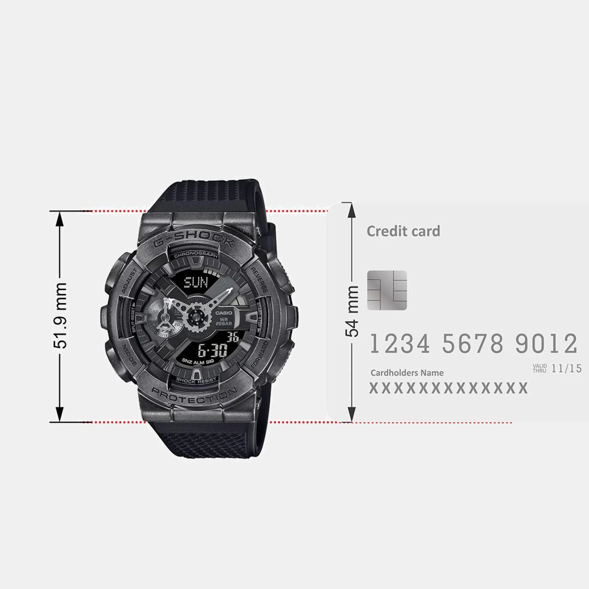 G-Shock Men Quartz Black Dial Analog-Digital Resin Watch G1456 - Image 8