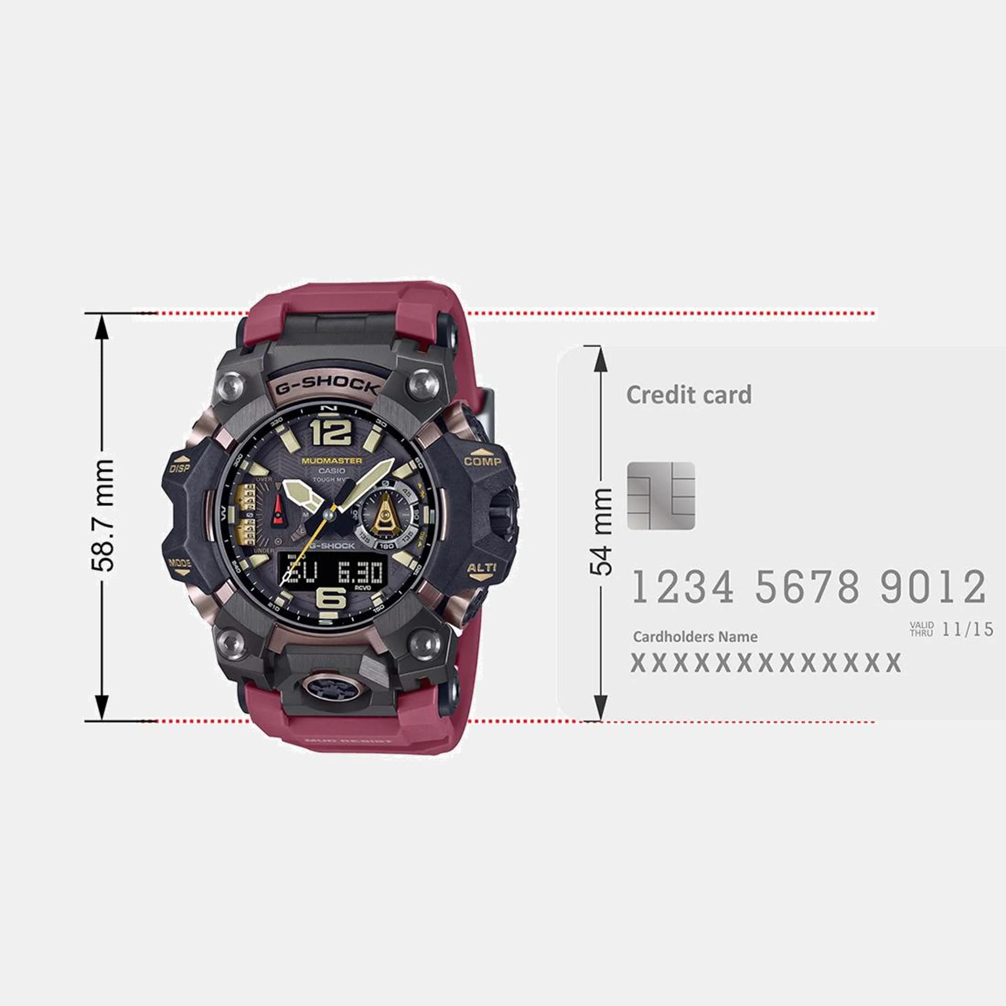 G-Shock Men Quartz Black Dial Analog-Digital Resin Watch G1474 - Image 8