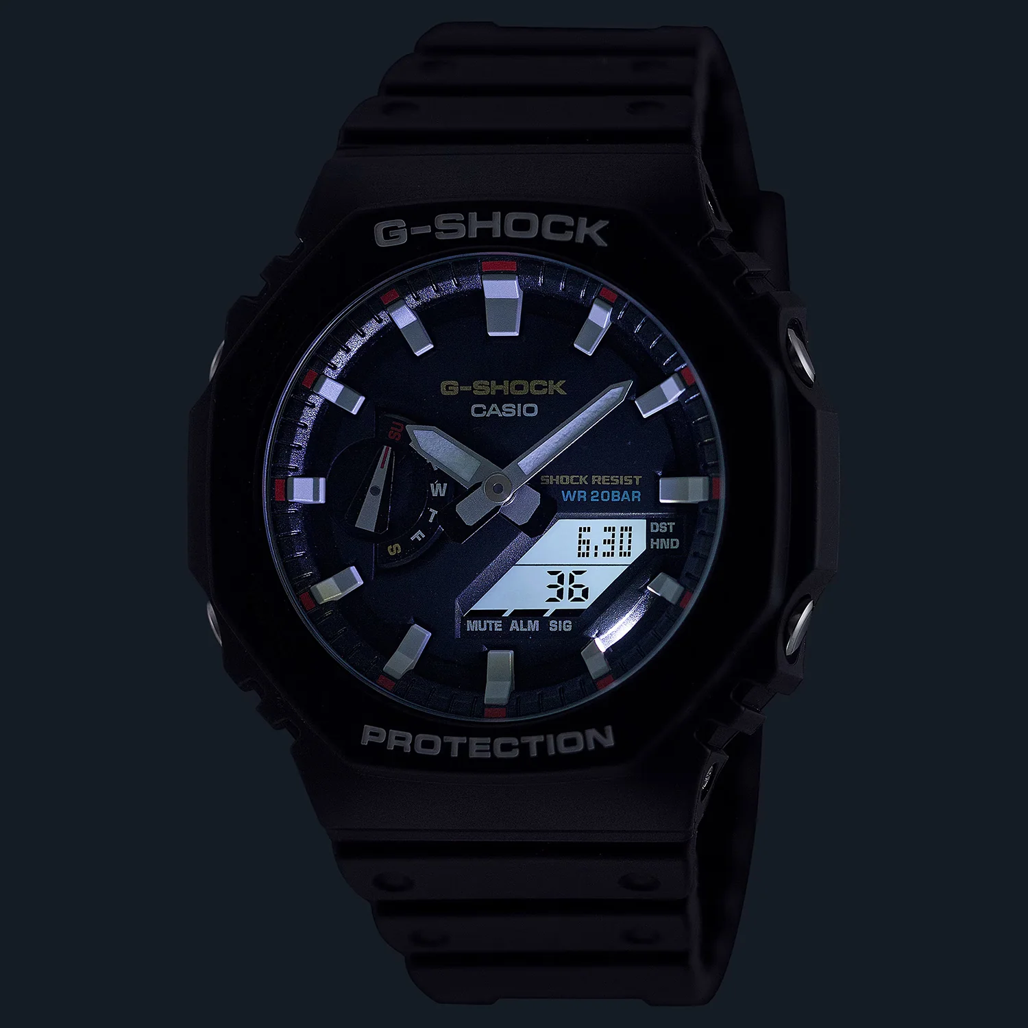 G-Shock Men Quartz Black Dial Analog-Digital Resin Watch G1686 - Image 7