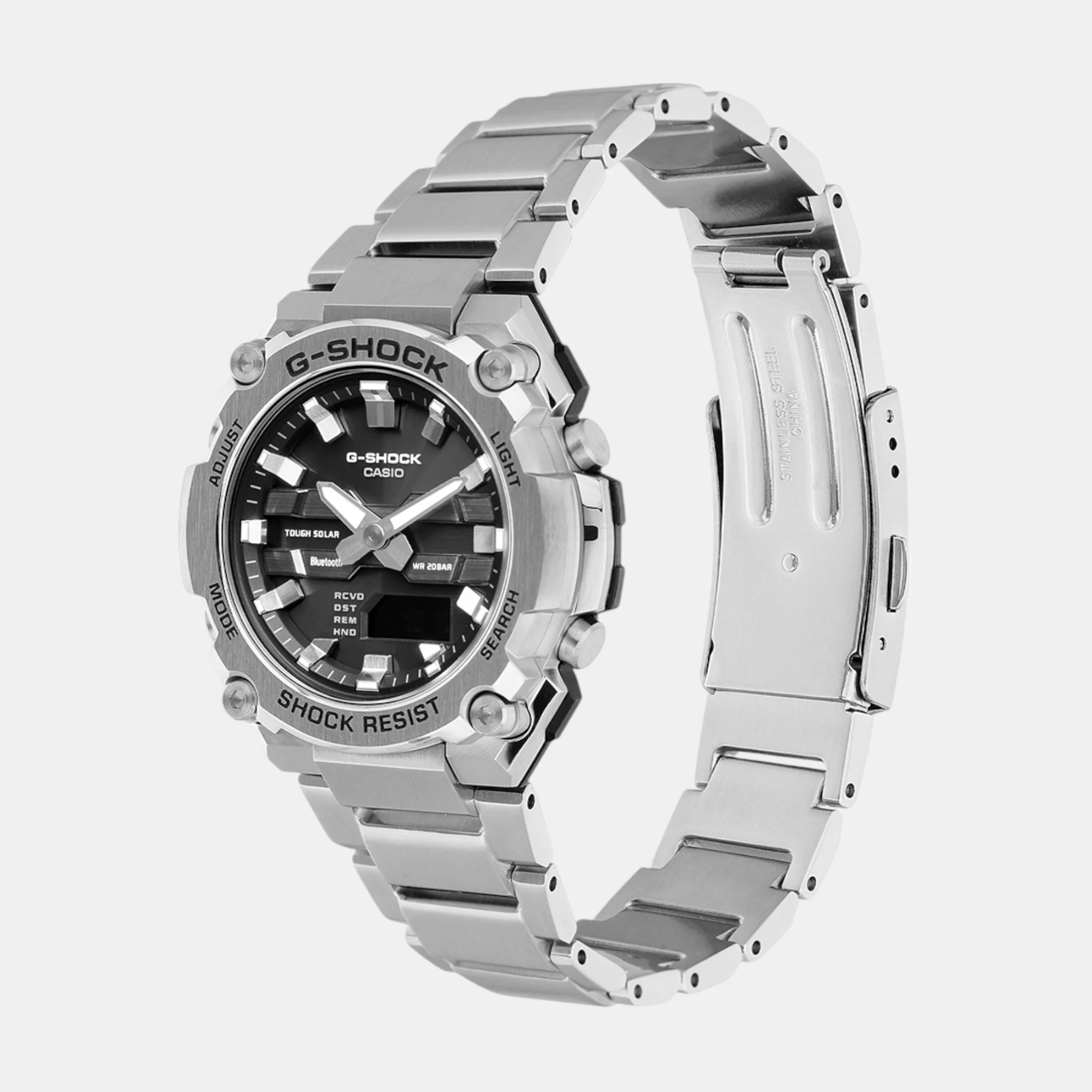 G-Shock Men Quartz Black Dial Analog-Digital Stainless Steel Watch G1543 - Image 2