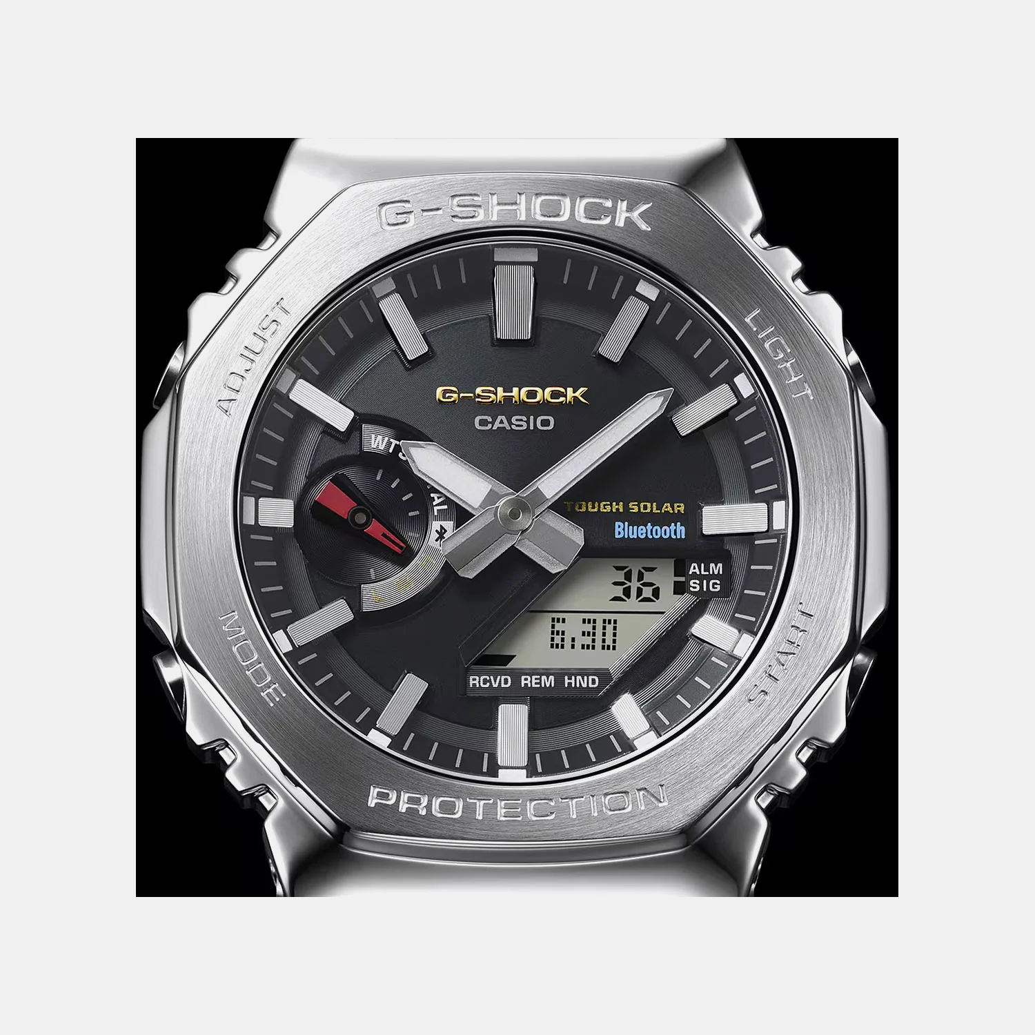 G-Shock Men Quartz Black Dial Analog-Digital Stainless Steel Watch G1714 GM-B2100SD-1CDR - Image 4