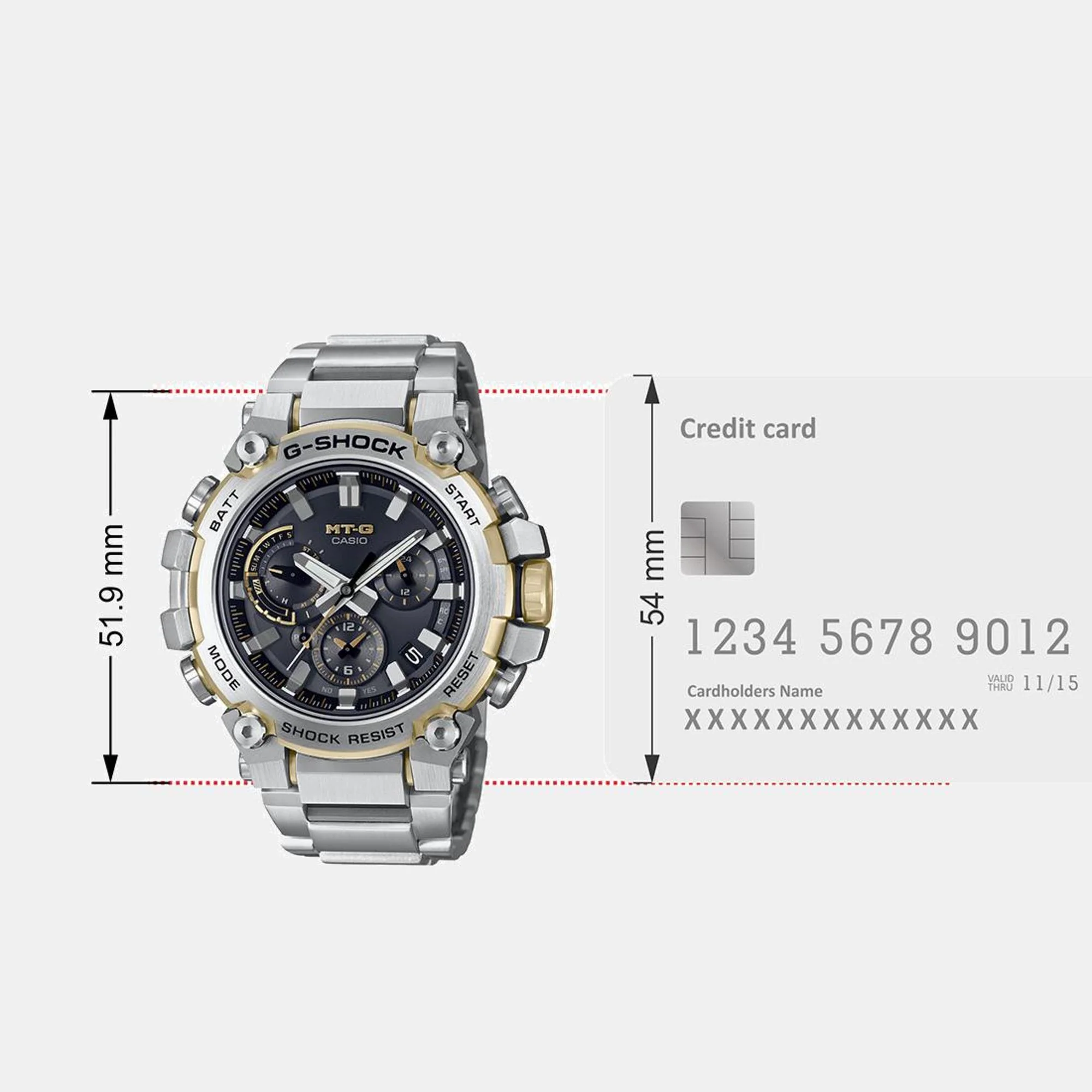 G-Shock Men Quartz Black Dial Chronograph Metal Watch G1446 - Image 7