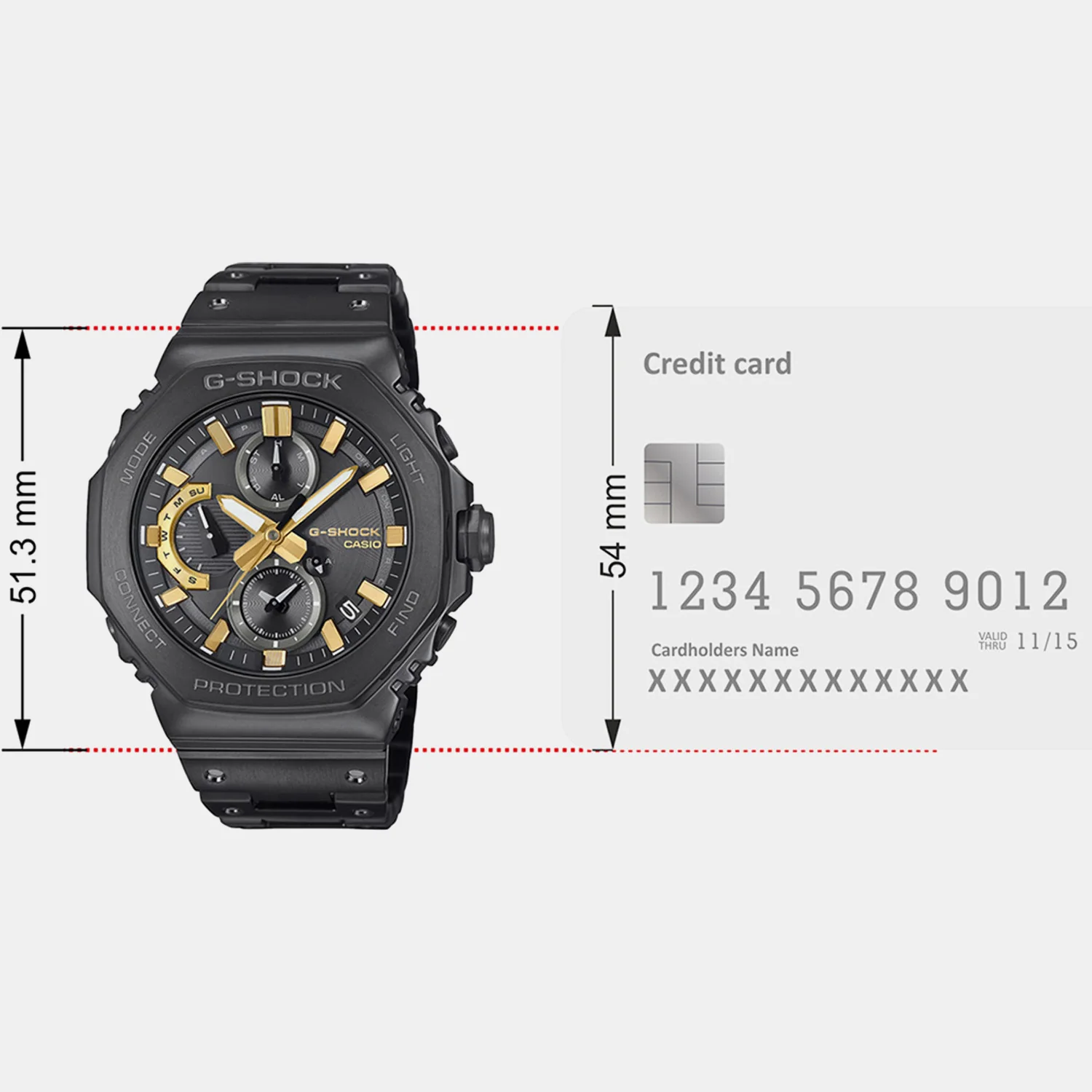 G-Shock Men Quartz Black Dial Chronograph Stainless Steel Watch G1632 - Image 13