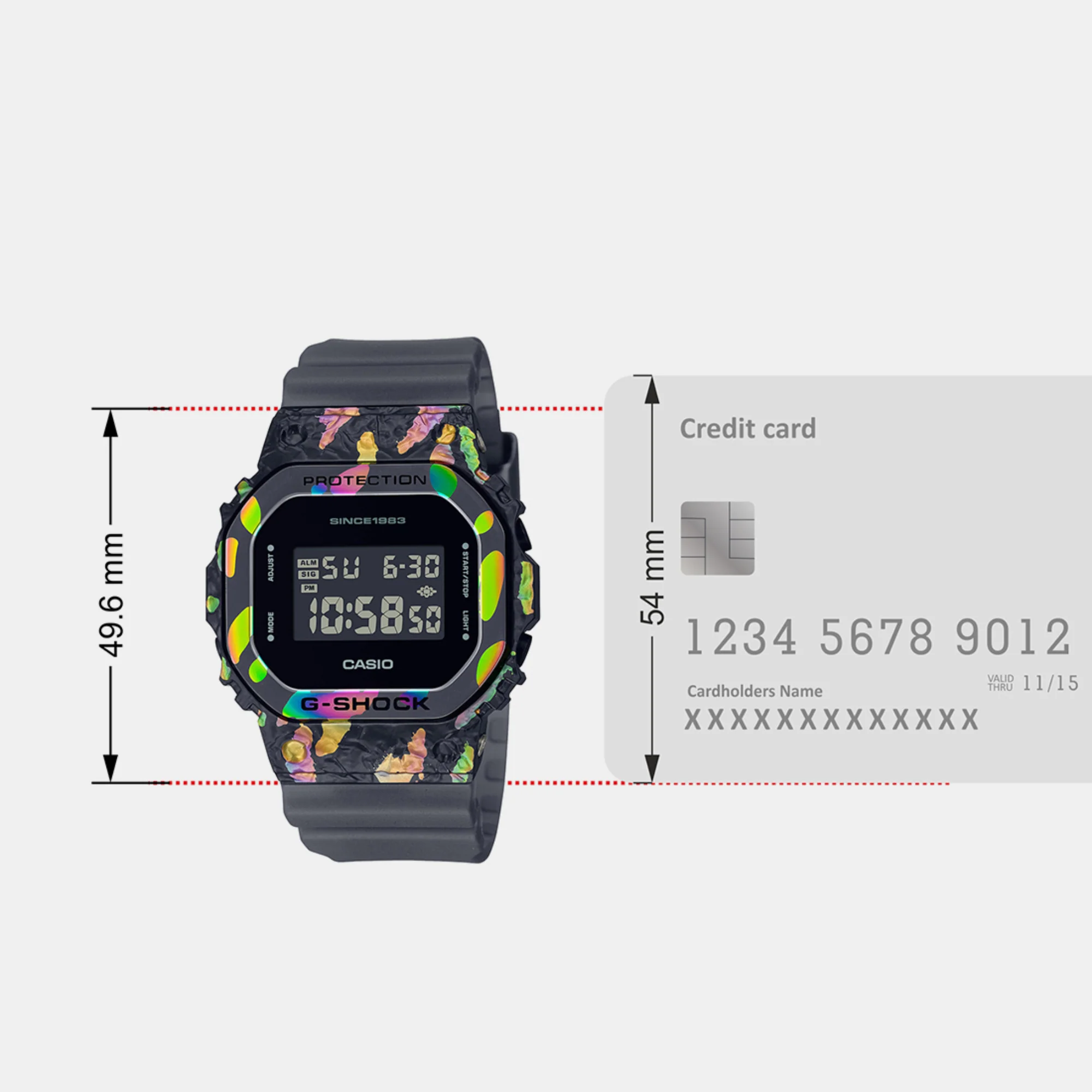 G-Shock Men Quartz Black Dial Digital Resin Watch G1348 - Image 8