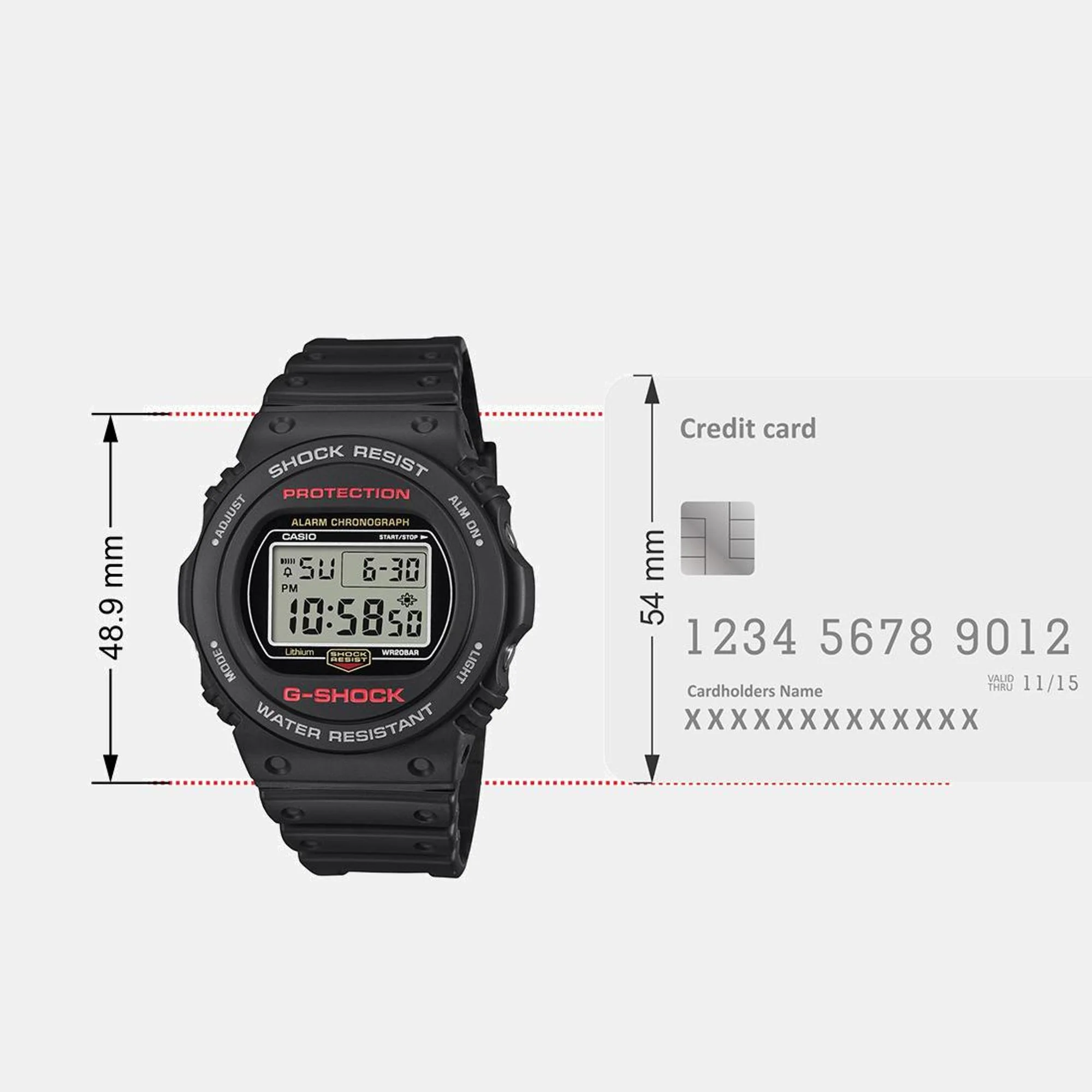 G-Shock Men Quartz Black Dial Digital Resin Watch G1517 - Image 10