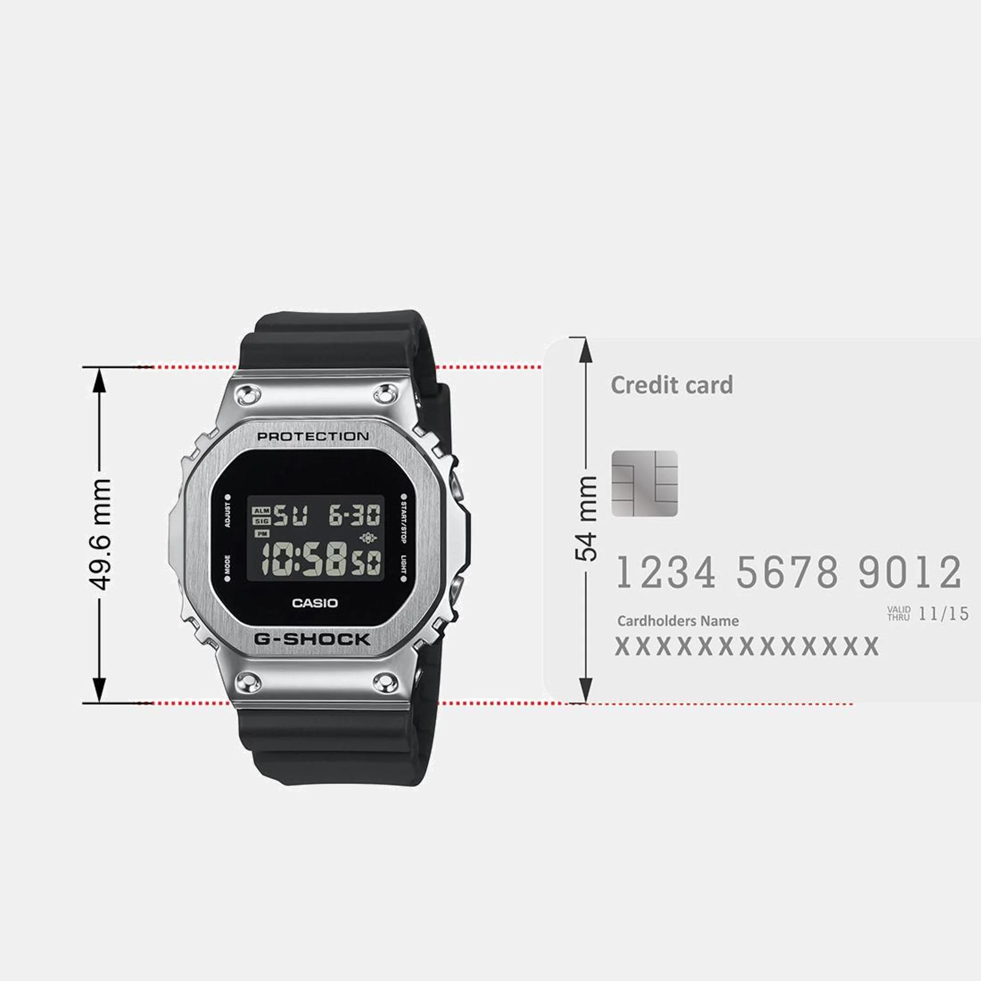 G-Shock Men Quartz Black Dial Digital Resin Watch G1526 - Image 9