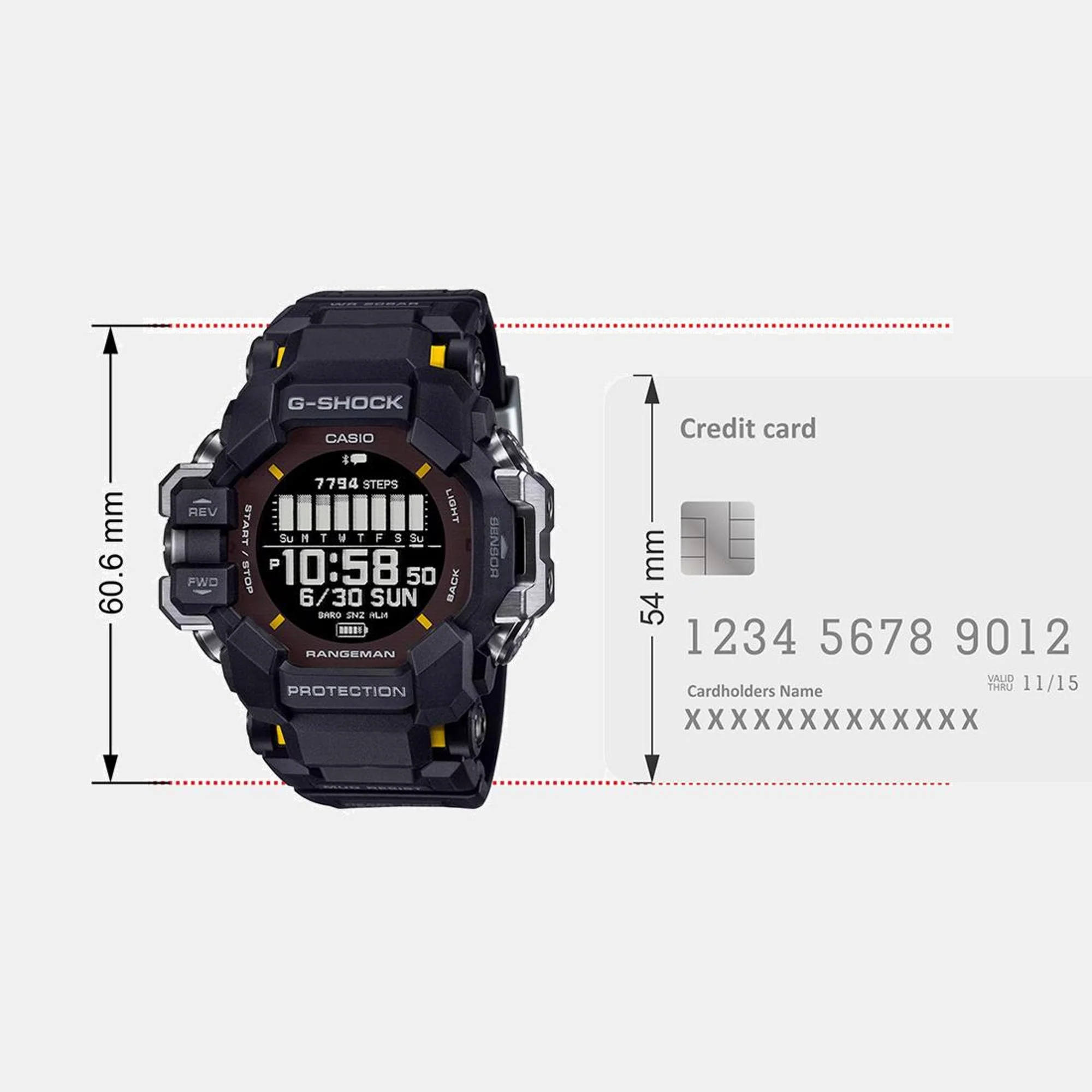 G-Shock Men Quartz Black Dial Digital Resin Watch G1529 - Image 10