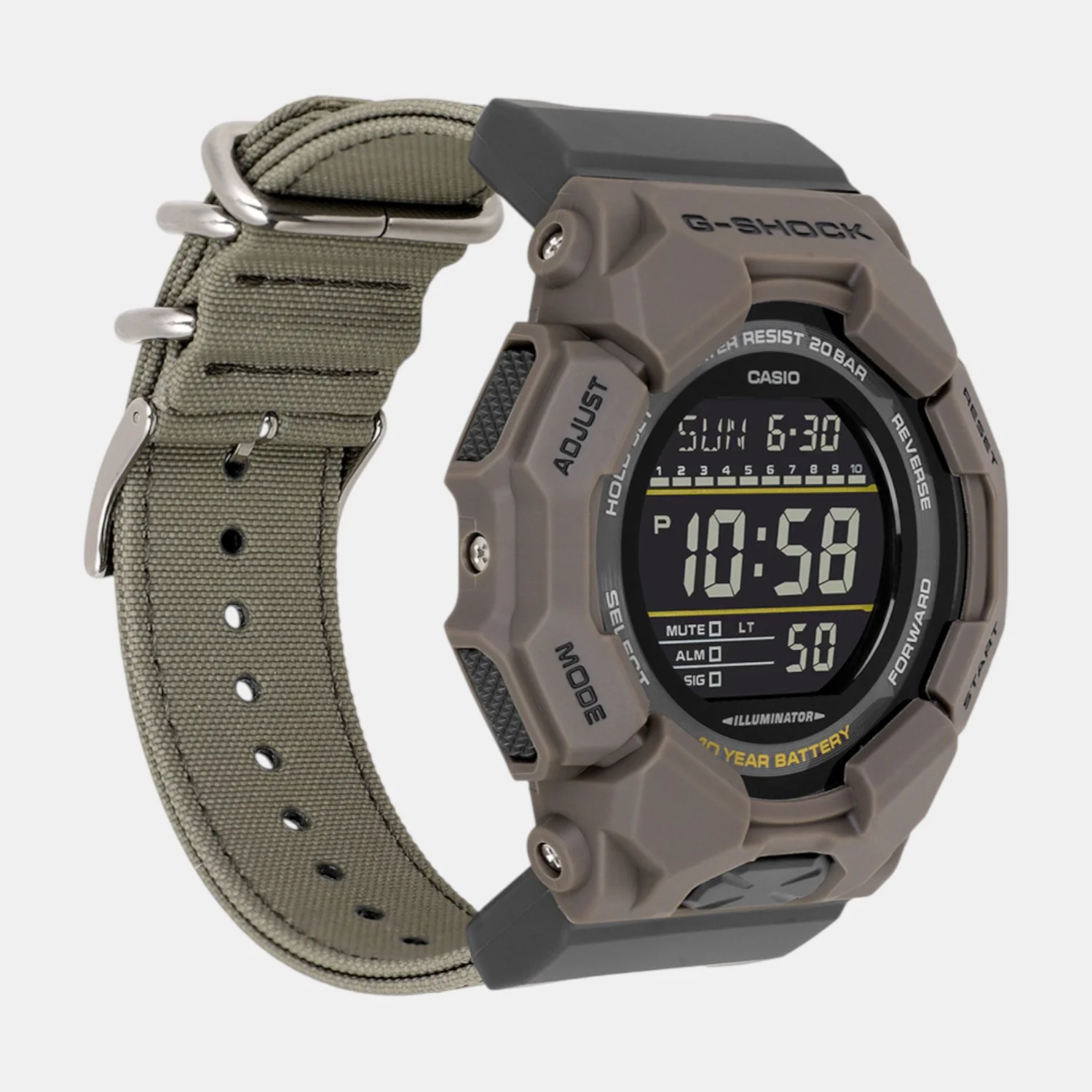G-Shock Men Quartz Black Dial Digital Resin Watch G1672 - Image 2