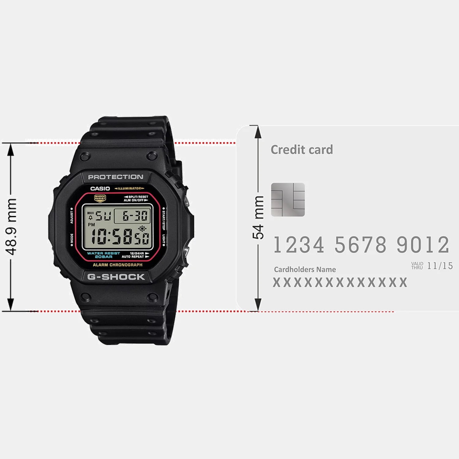 G-Shock Men Quartz Black Dial Digital Resin Watch G1683 - Image 7