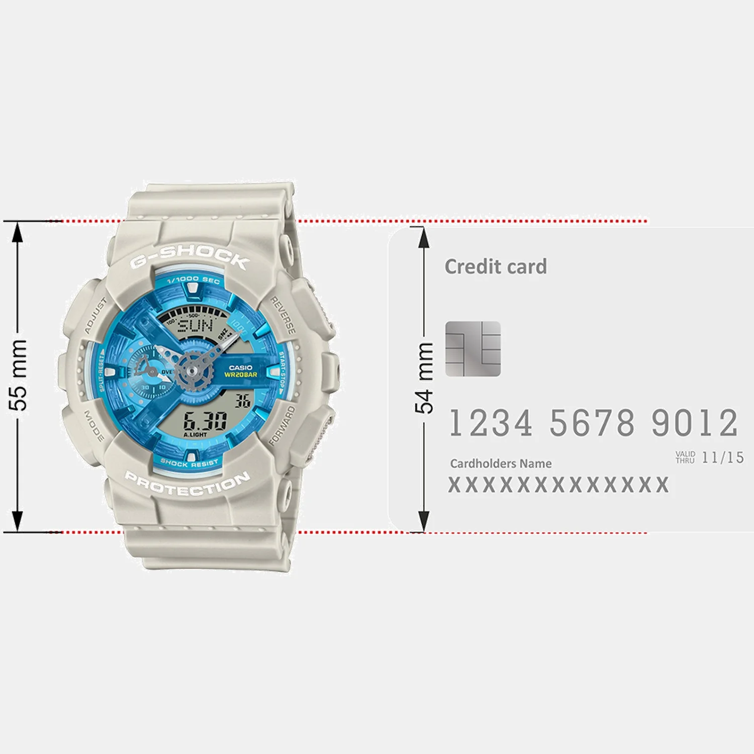 G-Shock Men Quartz Blue Dial Analog Resin Watch G1682 - Image 7
