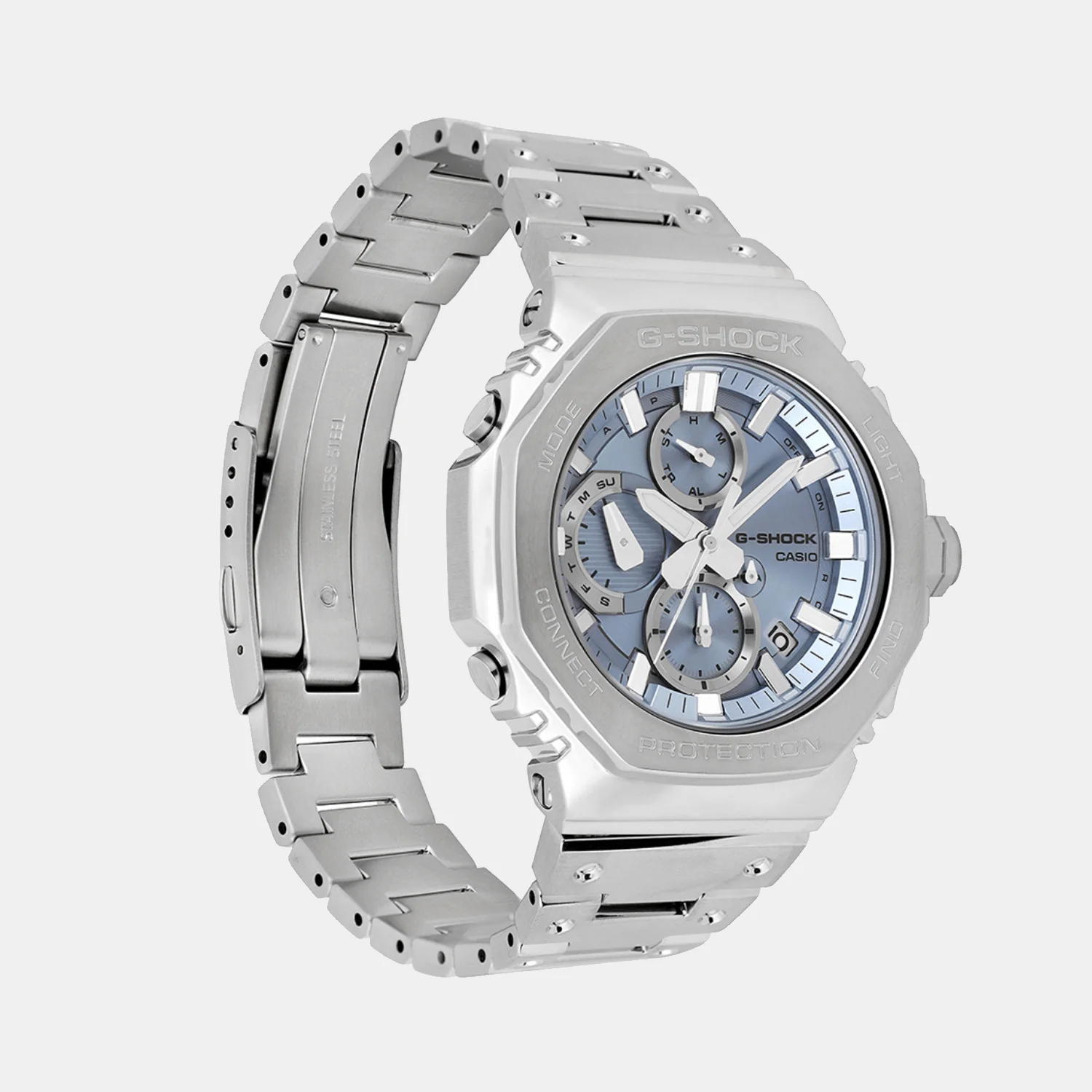 G-Shock Men Quartz Blue Dial Chronograph Stainless Steel Watch G1630 - Image 3