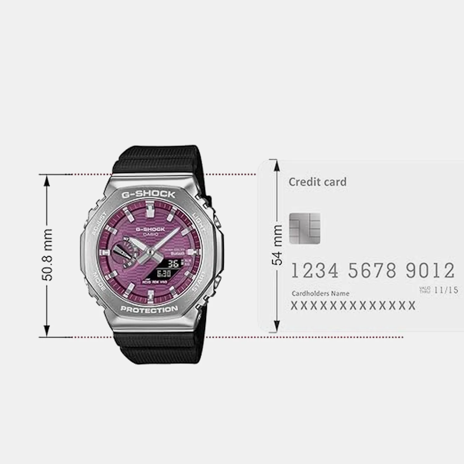 G-Shock Men Quartz Burgundy Dial Analog-Digital Resin Watch G1735 - Image 7