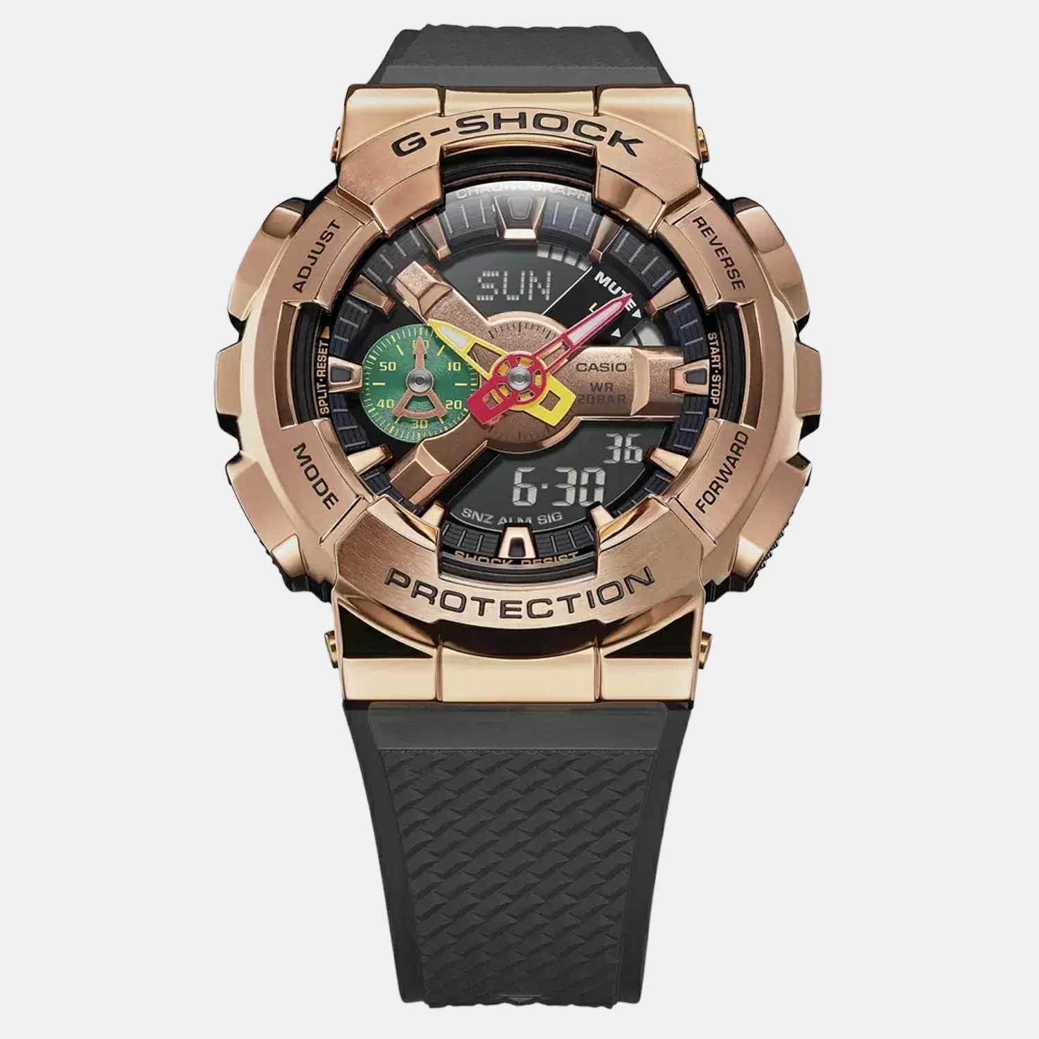 G-Shock Men Quartz Gold Dial Analog-Digital Resin Watch G1170 - Image 2