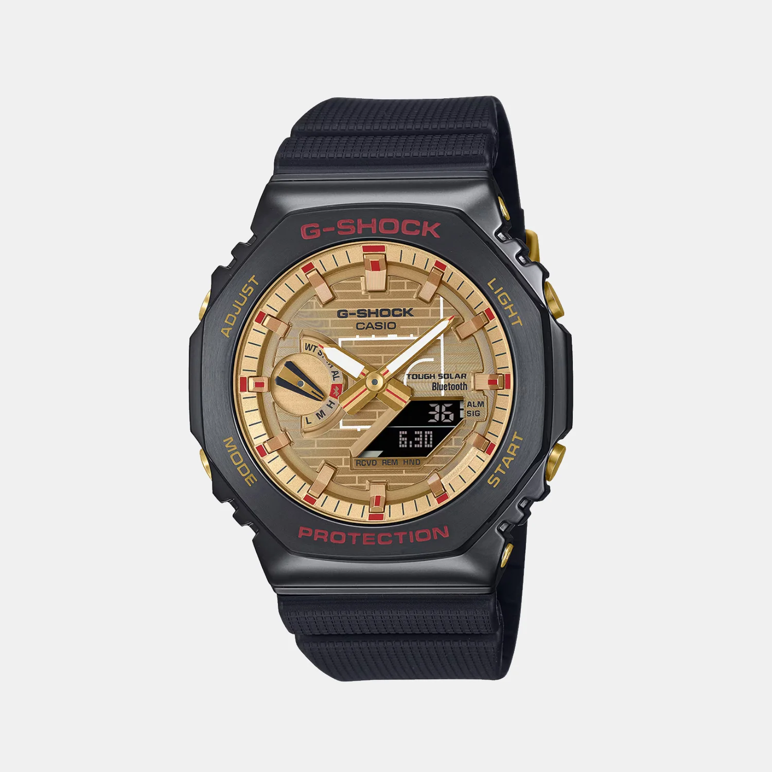 G-Shock Men Quartz Gold Dial Analog-Digital Resin Watch G1589 - Image 2