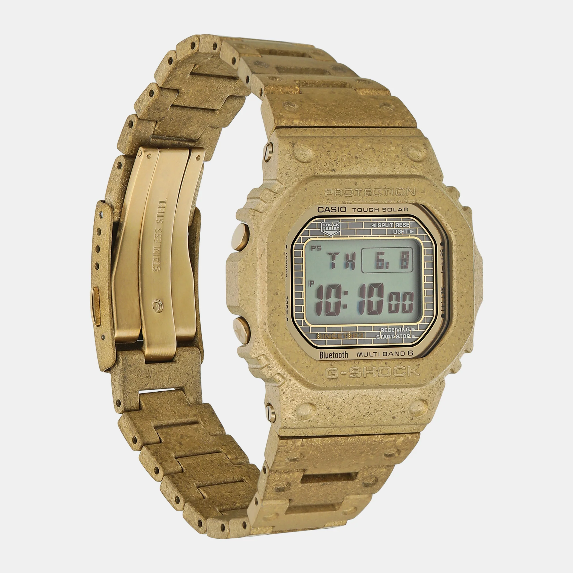 G-Shock Men Quartz Gold Dial Digital Stainless Steel Watch G1392 - Image 4