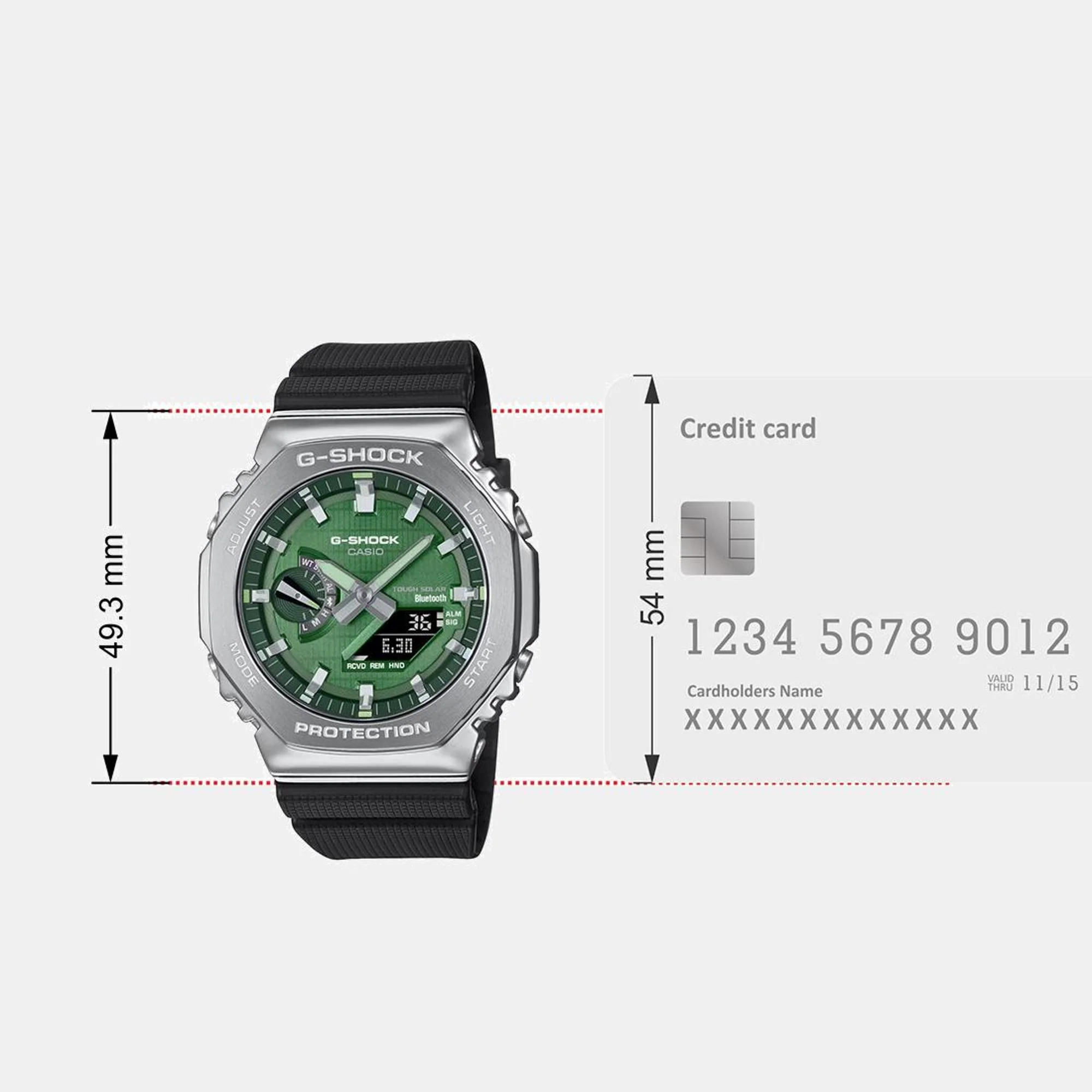 G-Shock Men Quartz Green Dial Analog-Digital Resin Watch G1583 - Image 9
