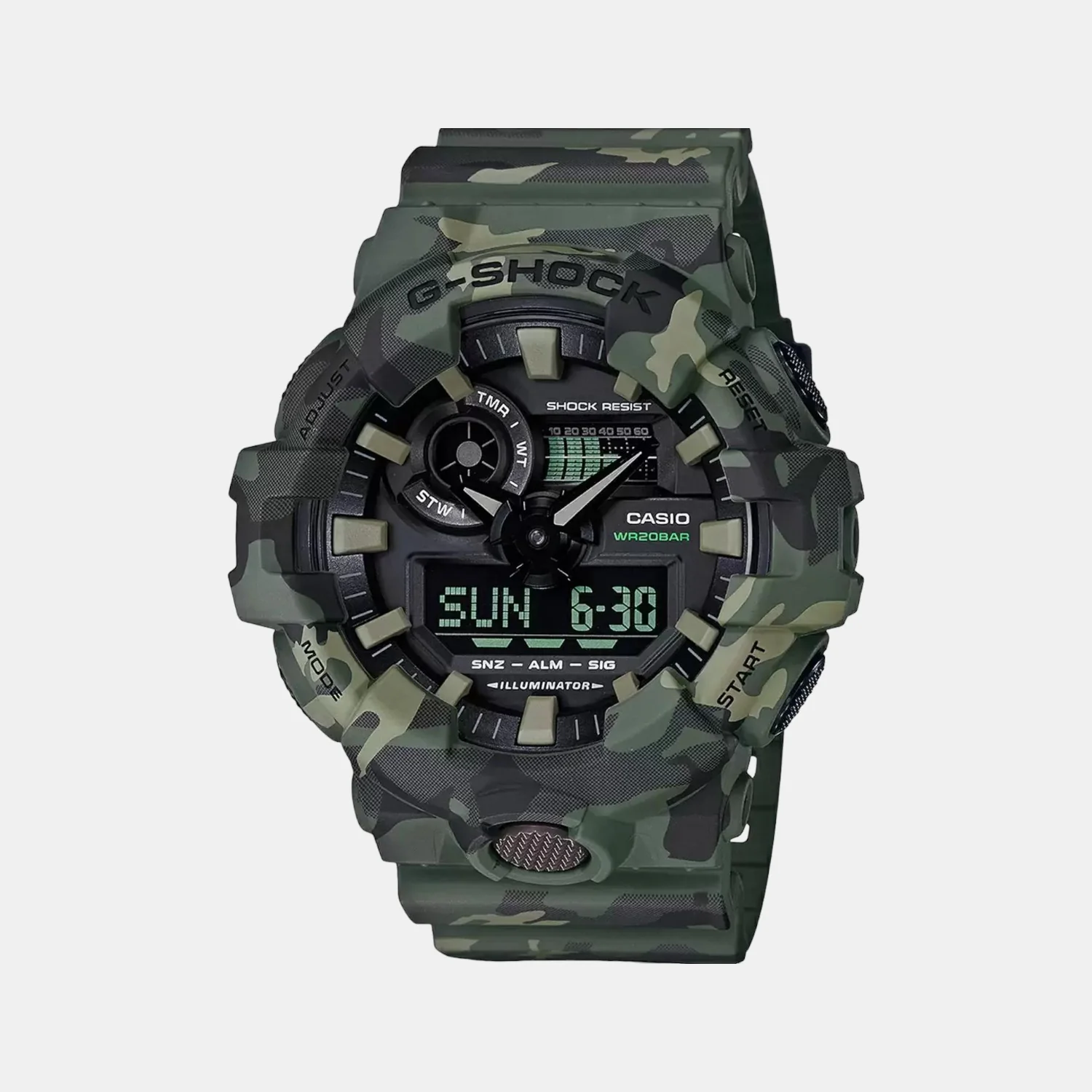 G-Shock Men Quartz Grey Dial Analog-Digital Resin Watch G824